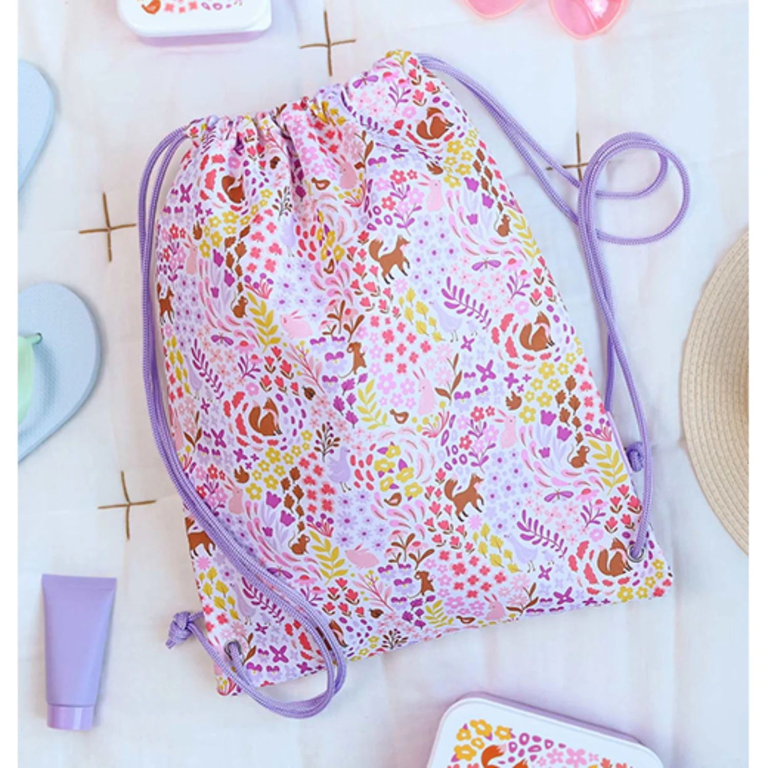 A Little Lovely Company Flower Gardens Gymnastiktaske - Image 4