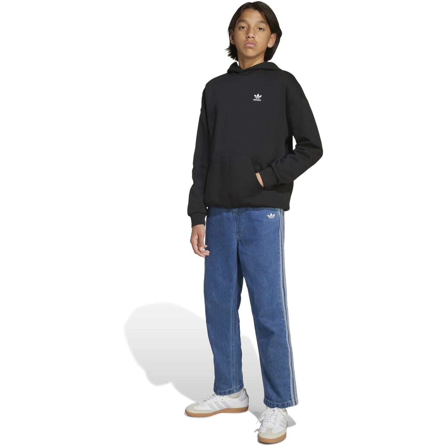 adidas Originals Black/White Loose Hættetrøje Fl - Image 4