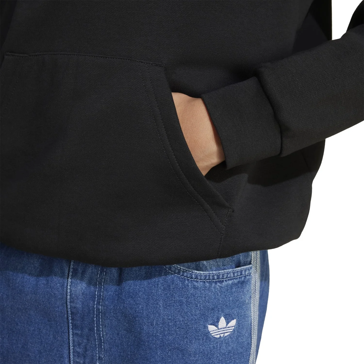adidas Originals Black/White Loose Hættetrøje Fl - Image 6