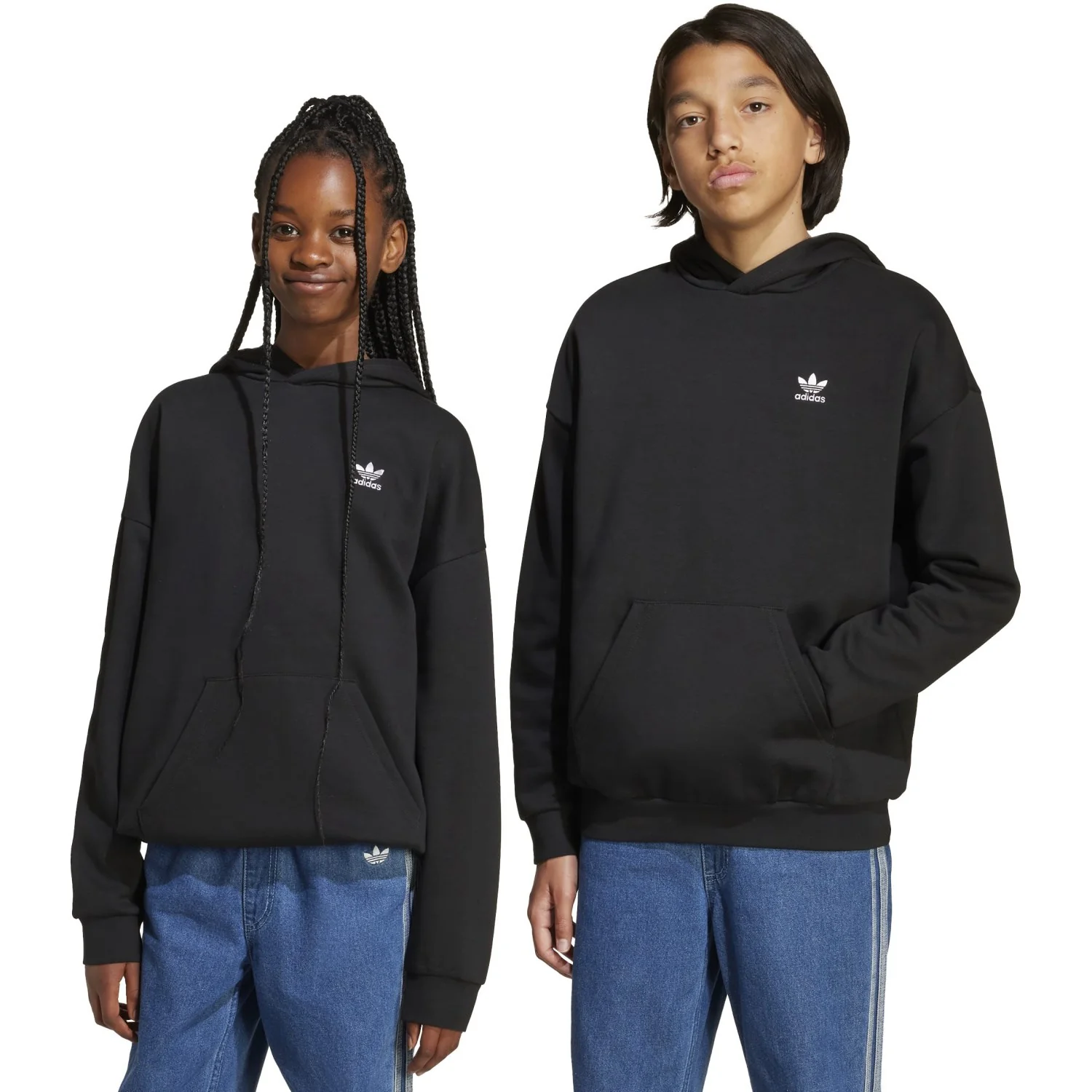 adidas Originals Black/White Loose Hættetrøje Fl - Image 8