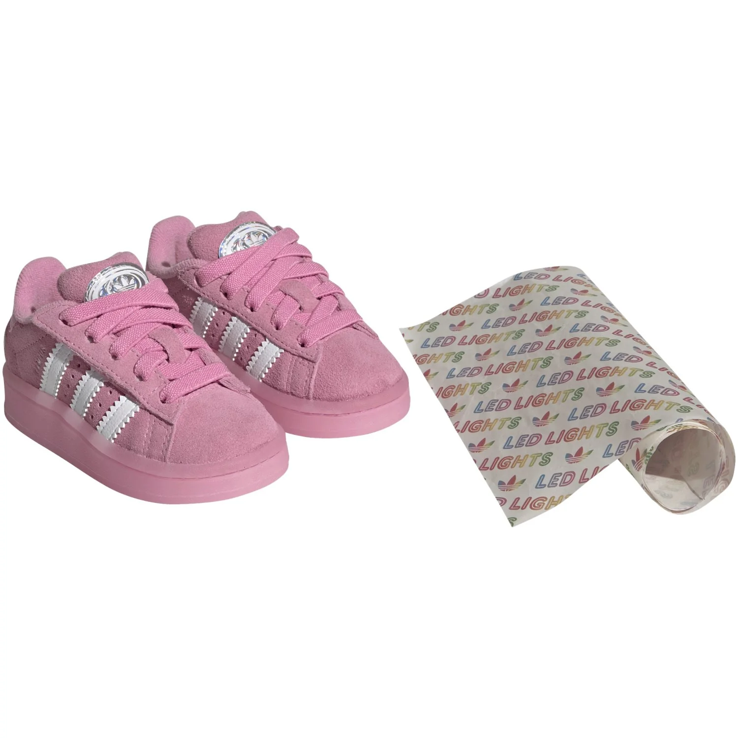 adidas Originals Bliss Pink/Ftwr White/Clear Pink Campus 00S Led Lights Cf El I Sneakers - Image 6