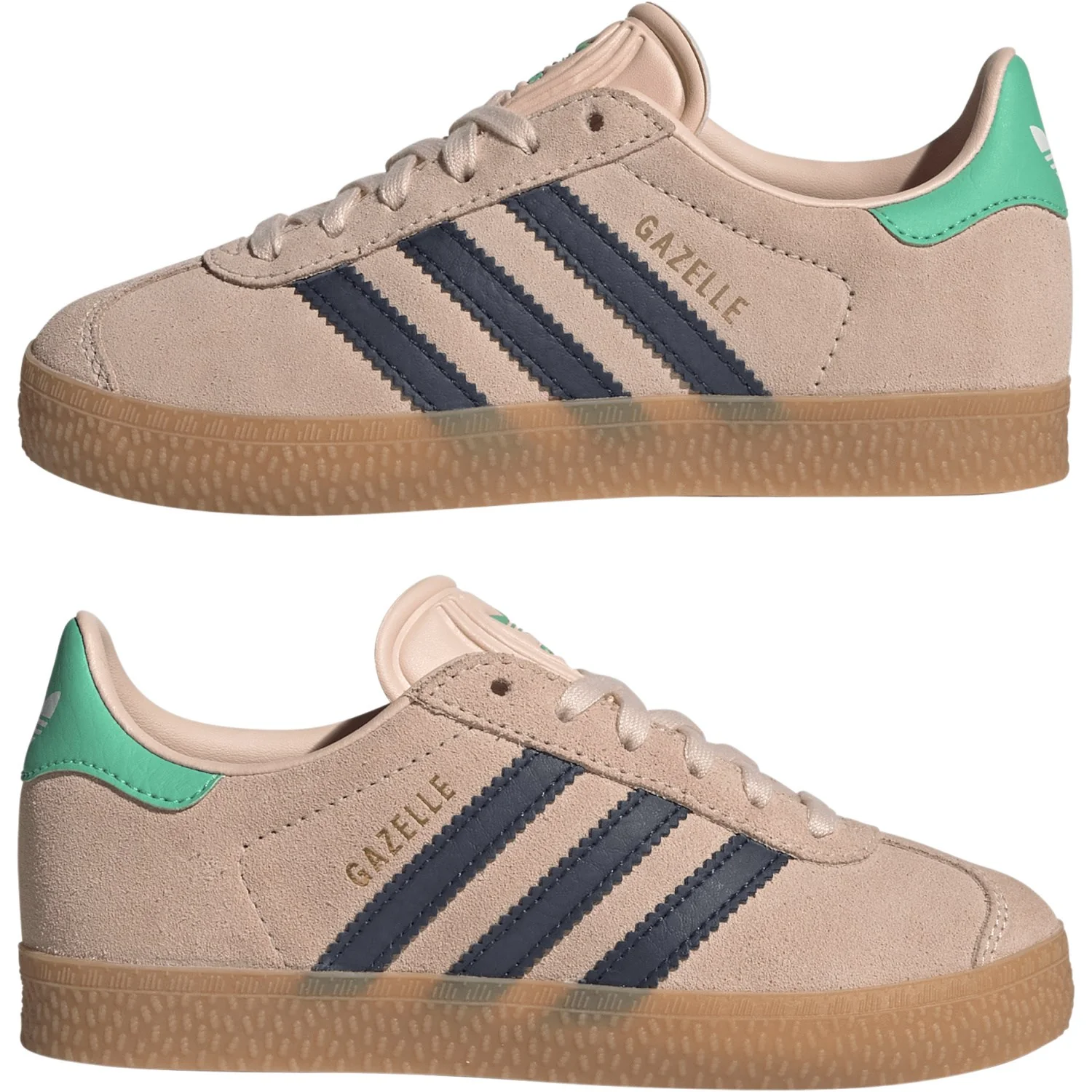 adidas Originals Blush Pink/Night Indigo/Hi-Res Green Gazelle C Sneakers - Image 4