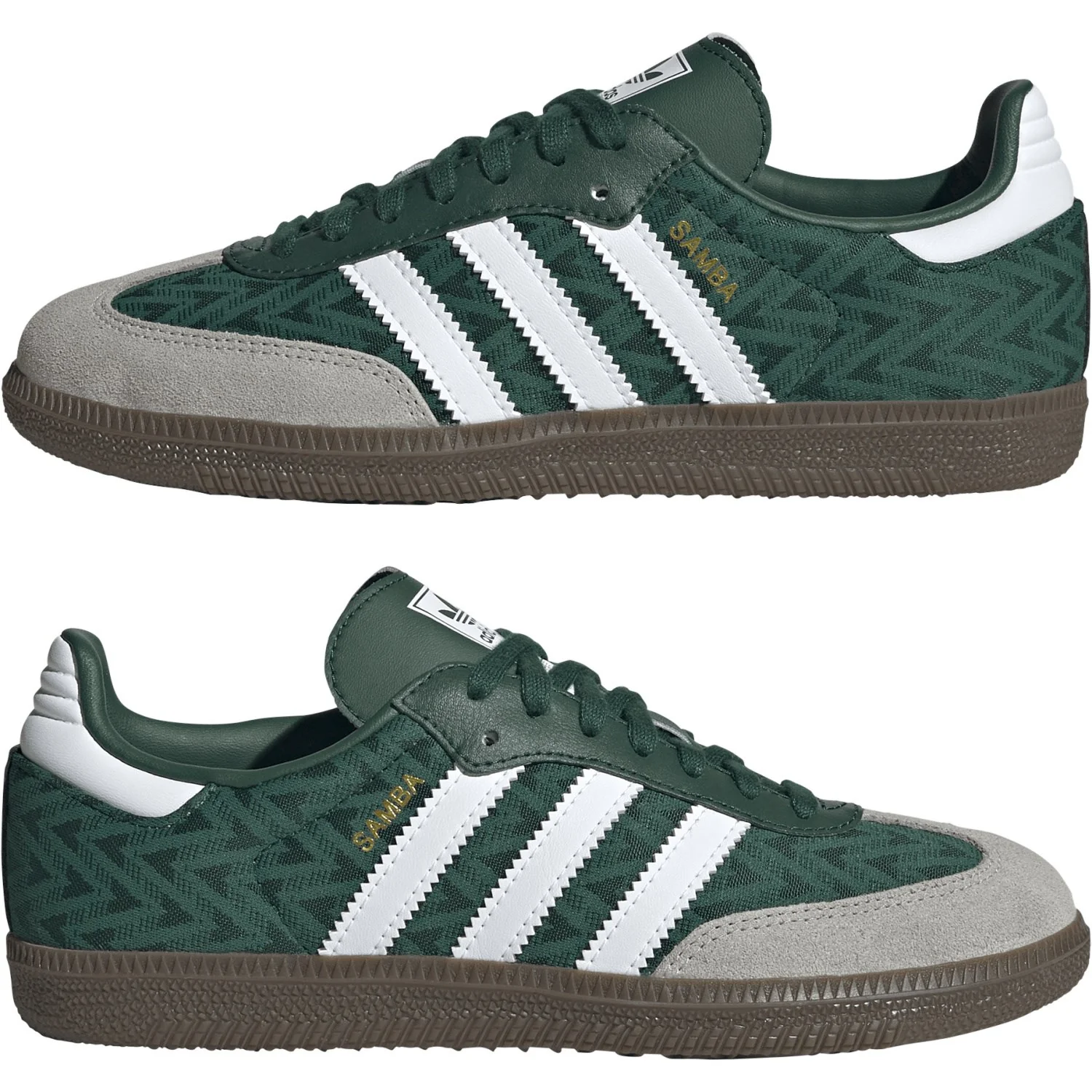adidas Originals Collegiate Green/Ftwr White/Gum5 Samba Og J Sneakers - Image 5