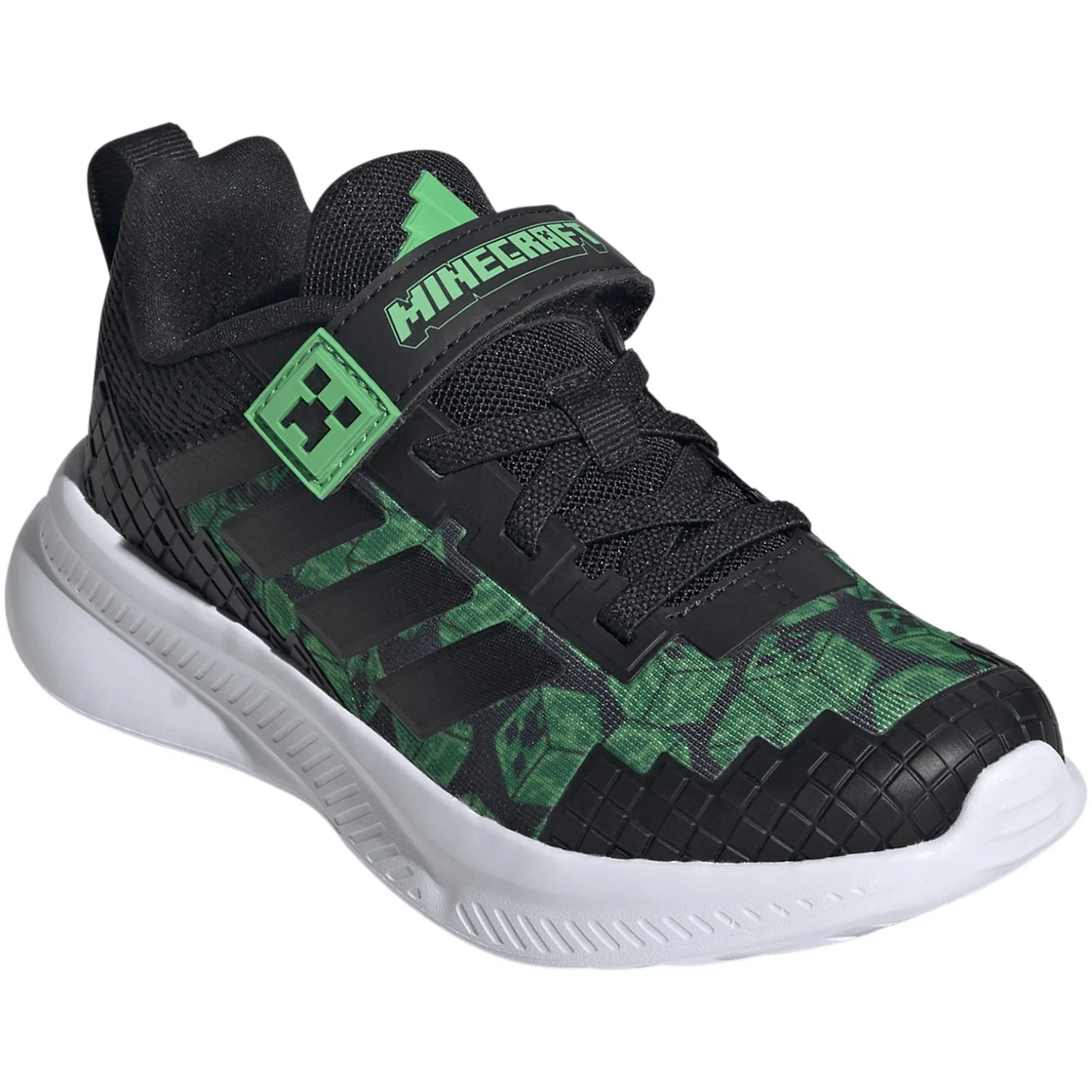 adidas Originals Core Black/Core Black/Ftwr White Minecraft Fortarun El C Sneakers - Image 2