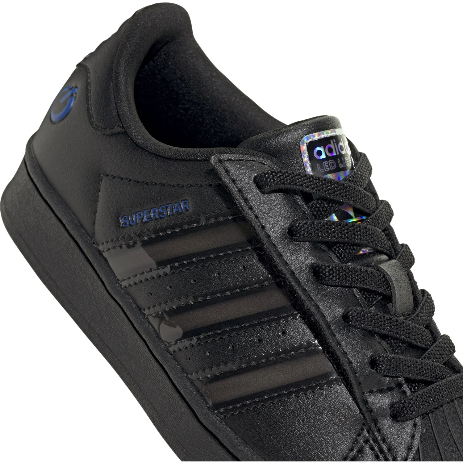 adidas Originals Core Black/Core Black/Preloved Violet Superstar Led Lights Cf El C Sneakers - Image 3