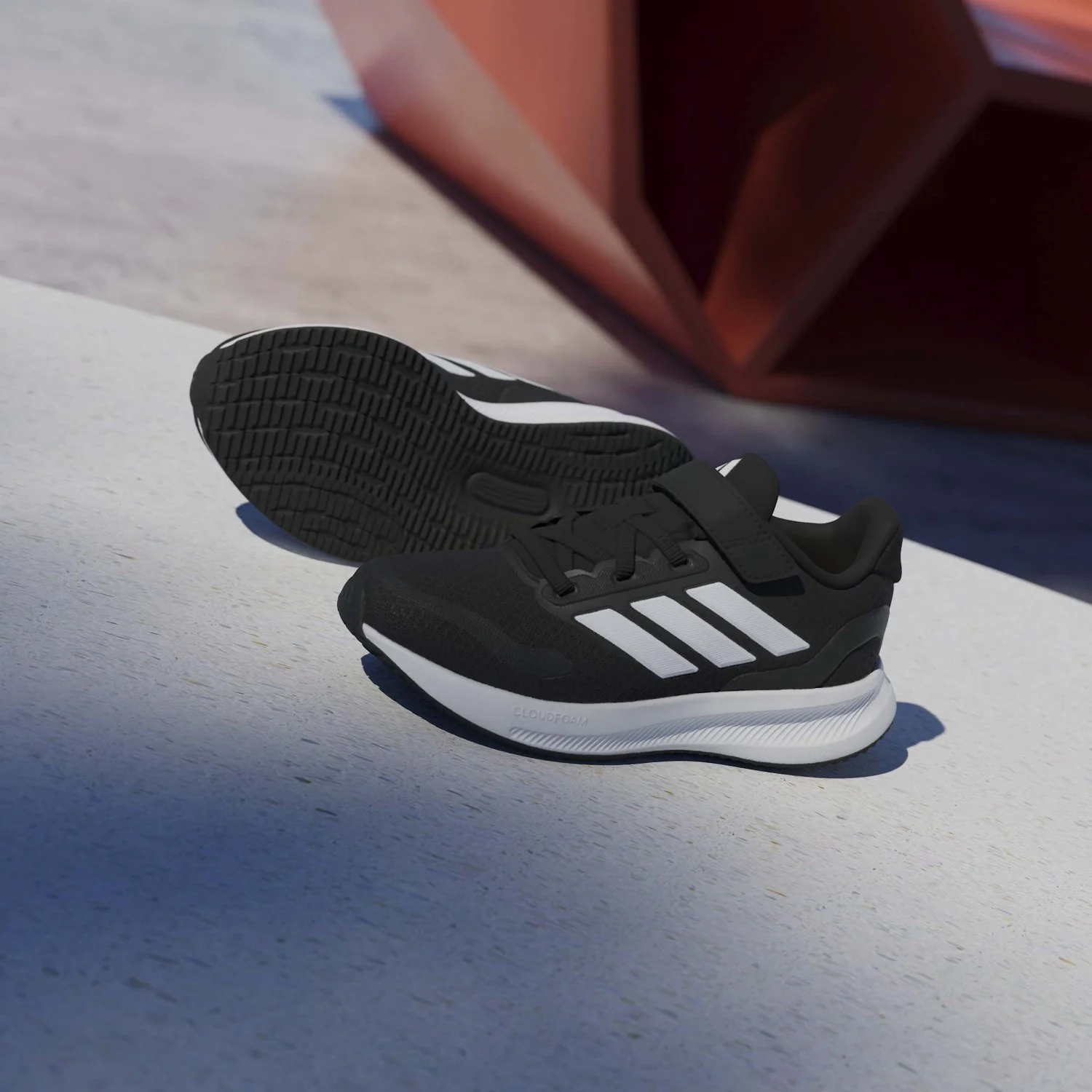 adidas Originals Core Black/Ftwr White/Ftwr White Runfalcon 5 El C Sneakers - Image 2