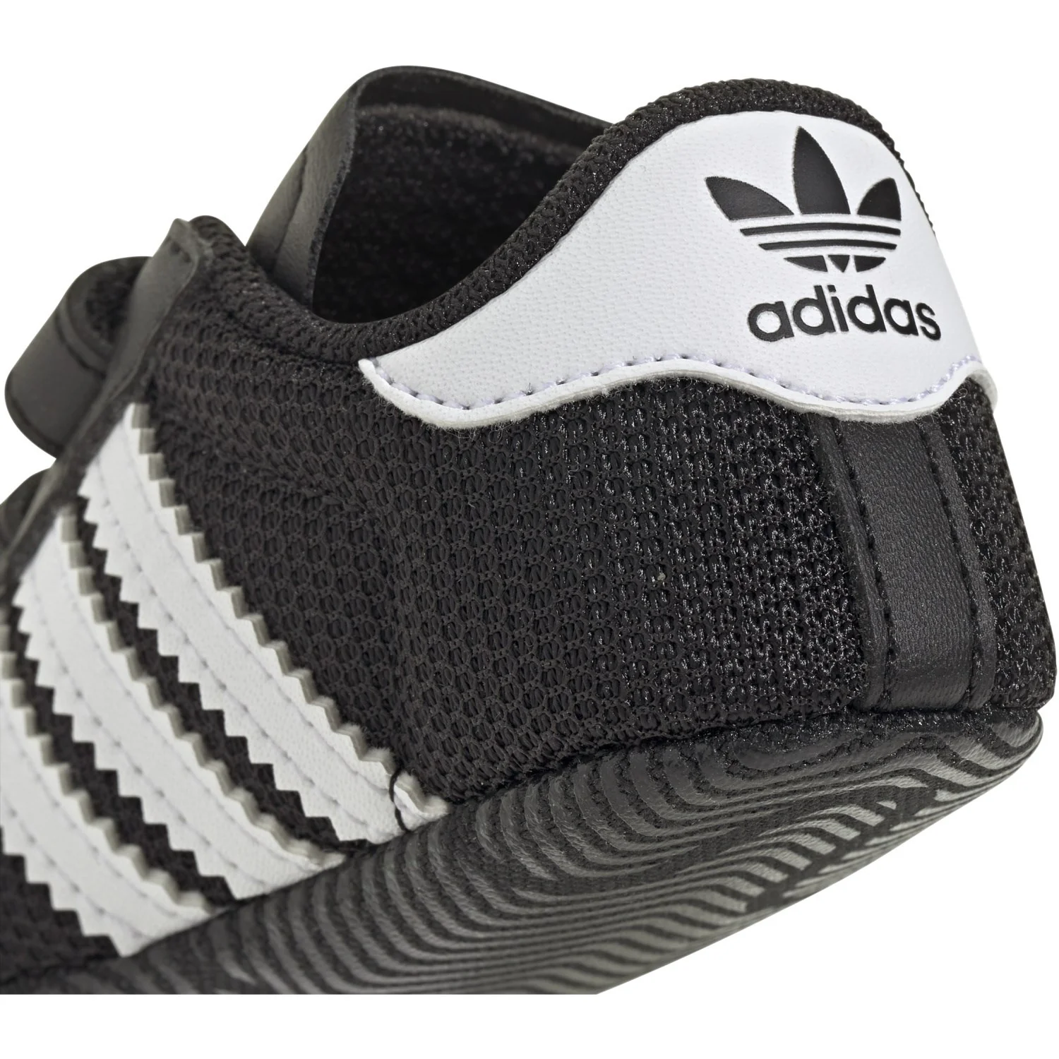 adidas Originals Core Black/Ftwr White/Gold Met. Superstar Crib Sneakers - Image 4