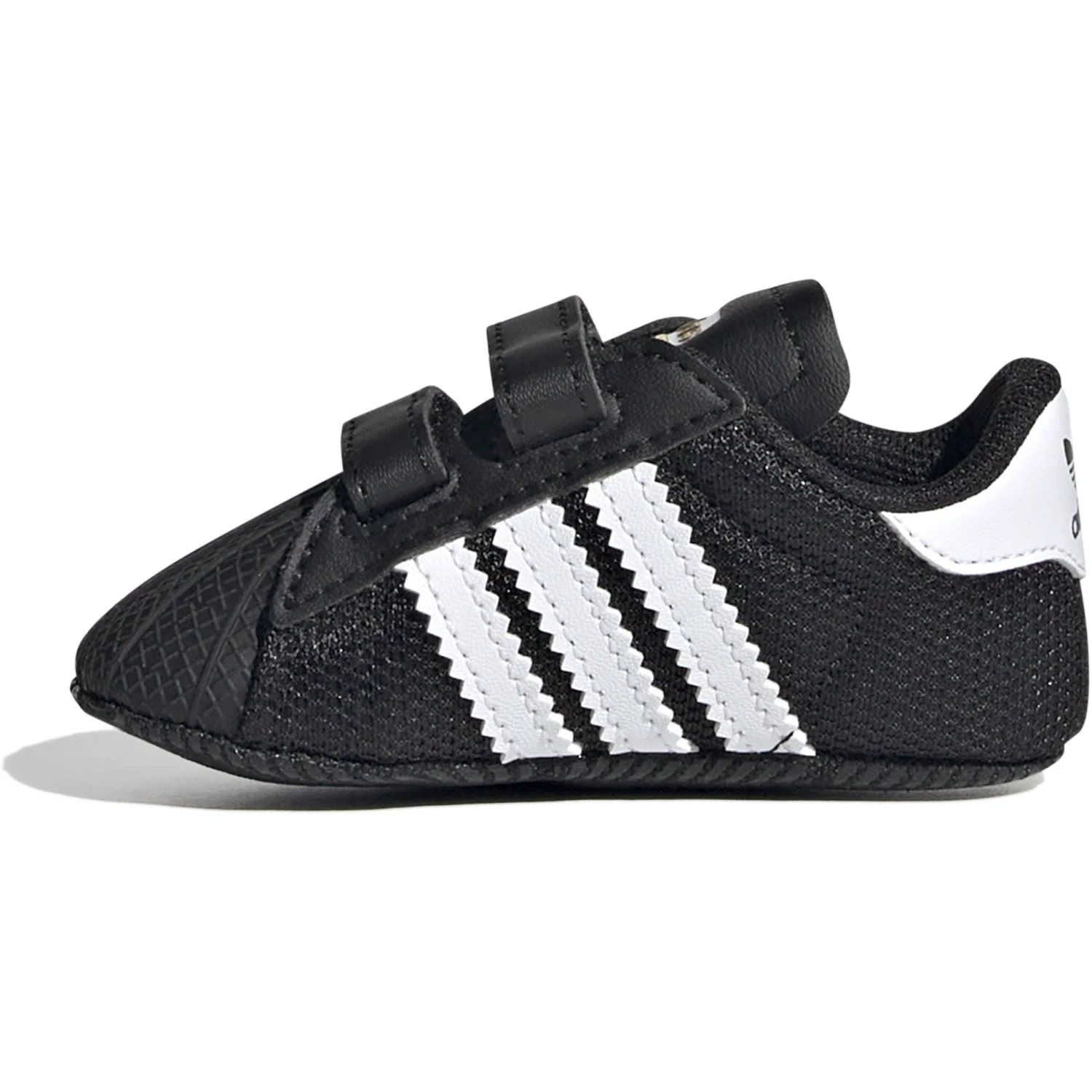 adidas Originals Core Black/Ftwr White/Gold Met. Superstar Crib Sneakers - Image 6