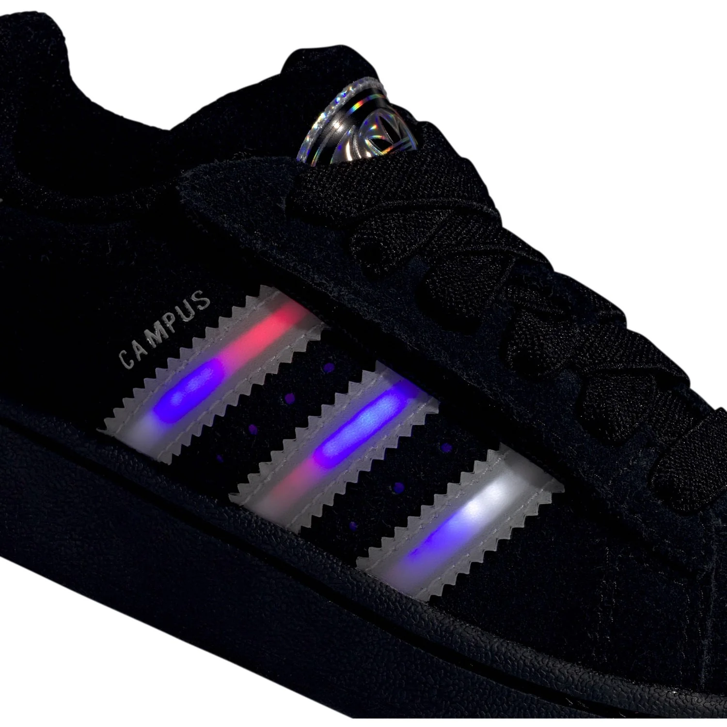 adidas Originals Core Black Ftwr White Pure Purple Campus 00S Led Lights Cf El C Sneakers - Image 4