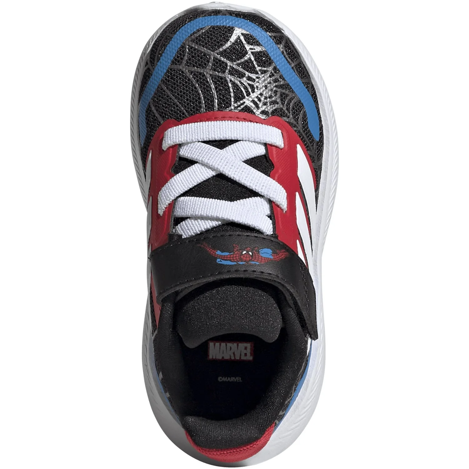 adidas Originals Core Black/Ftwr White/Pure Ruby Runfalcon Spider-Man El I Sneakers - Image 9