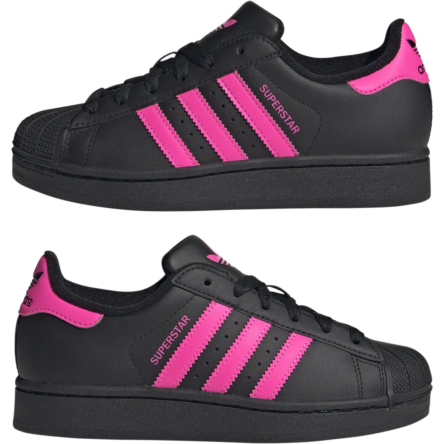 adidas Originals Core Black/Lucid Pink/Core Black Superstar Ii J Sneakers - Image 5