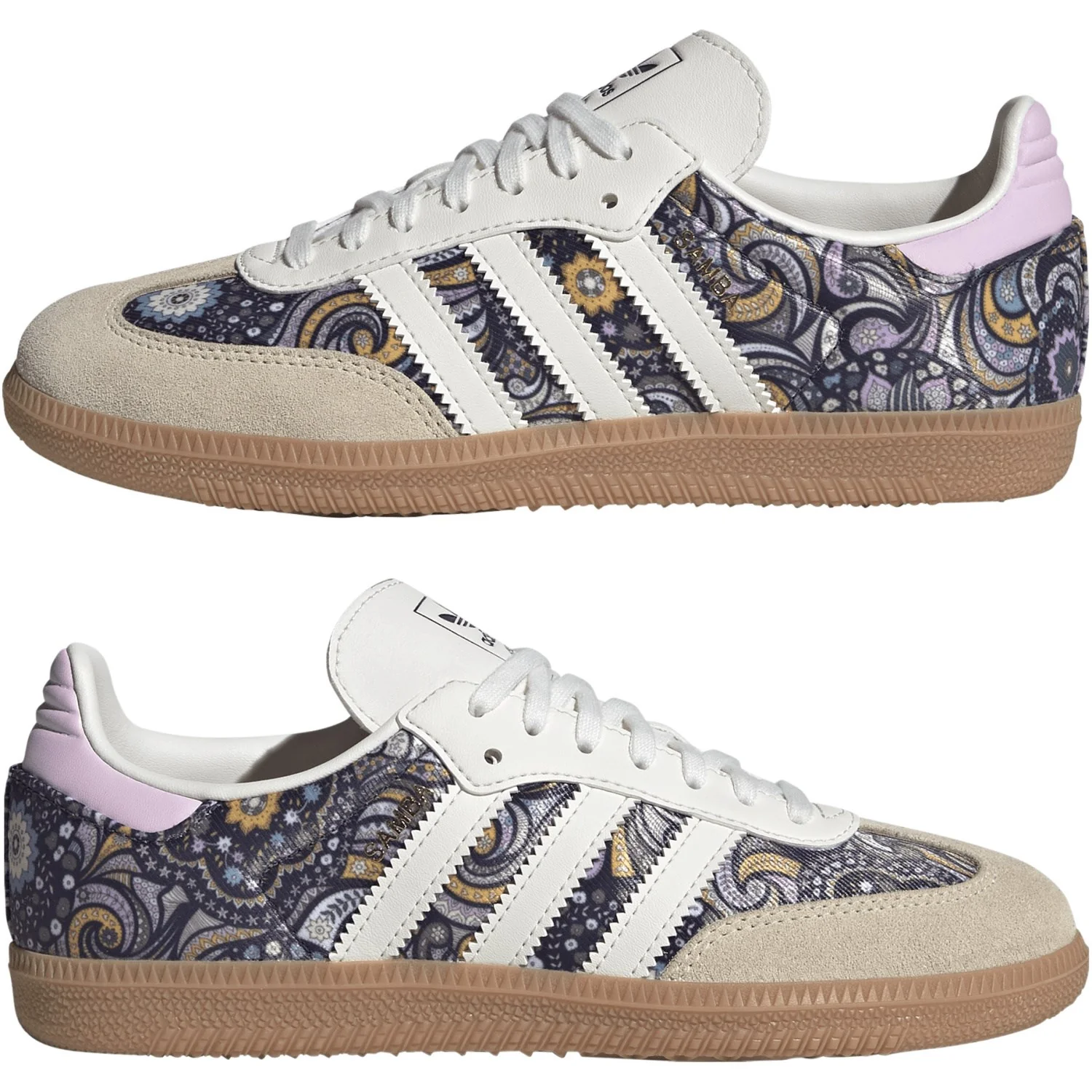adidas Originals Core White Orchid Fusion Gum 2 Samba Og J Sneakers - Image 5