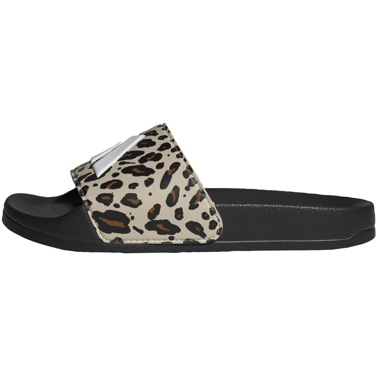 adidas Originals Crystal Linen/Core White/Core Black Adilette Shower Logo K Sandal - Image 6