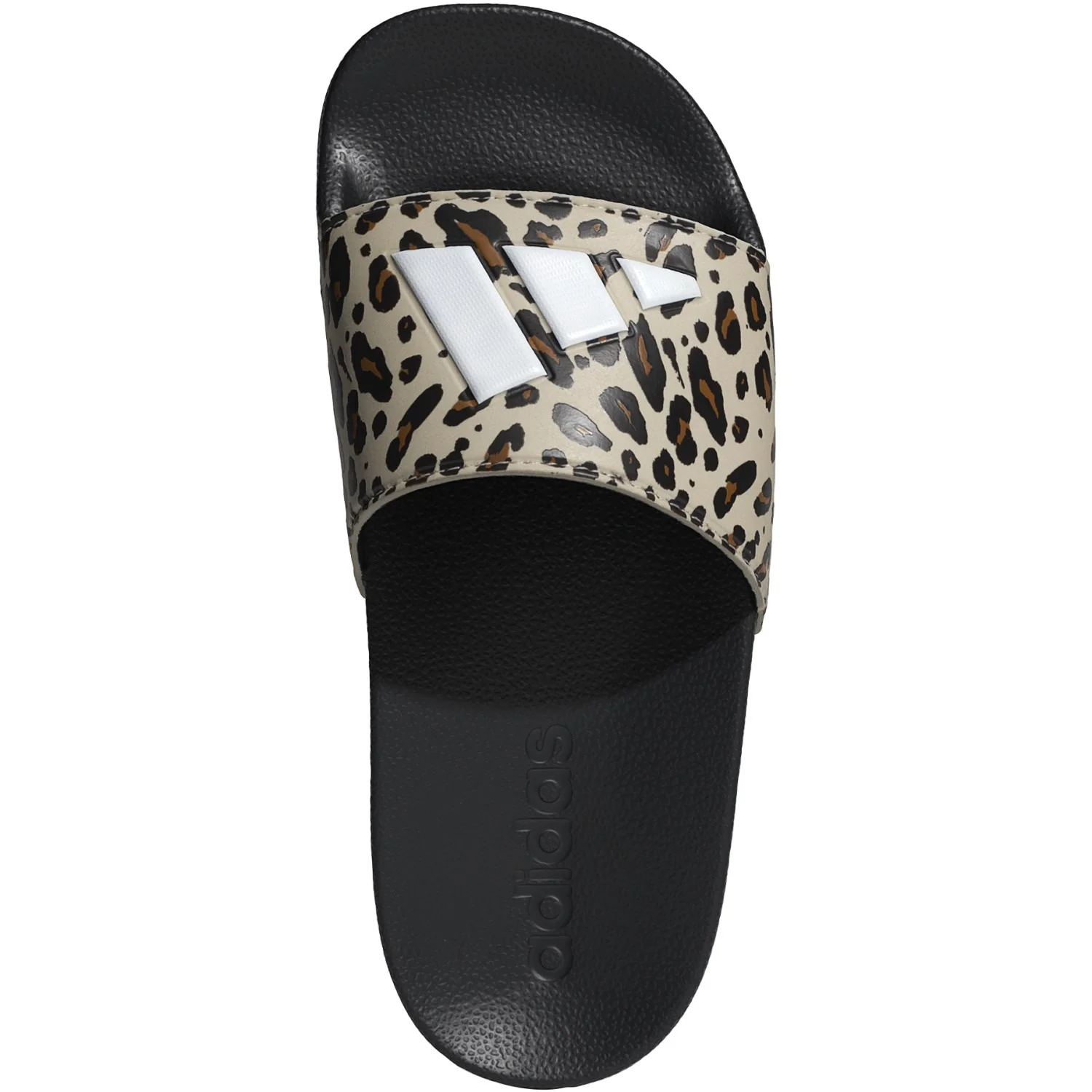 adidas Originals Crystal Linen/Core White/Core Black Adilette Shower Logo K Sandal - Image 9