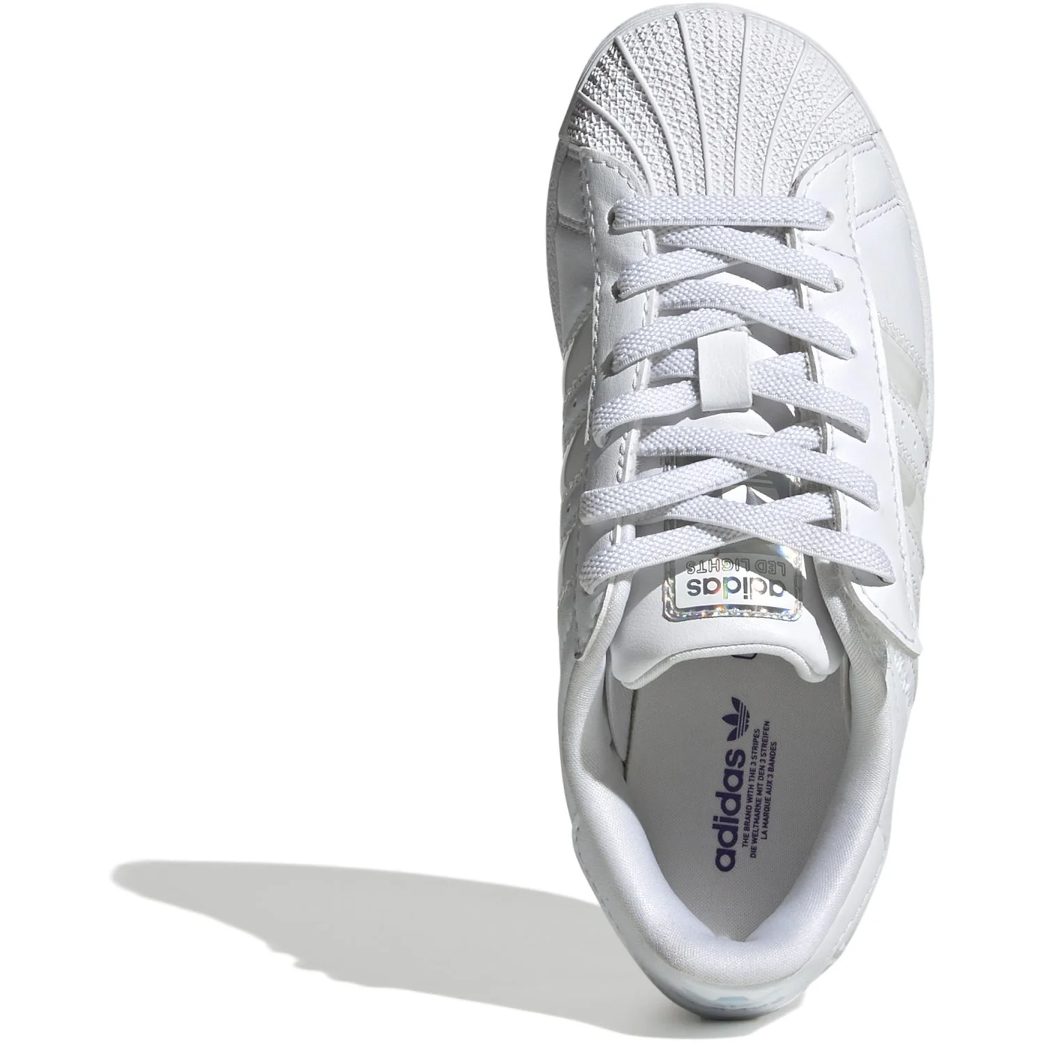 adidas Originals Ftwr White/Ftwr White/Ftwr White Superstar Led Lights Cf El C Sneakers - Image 10
