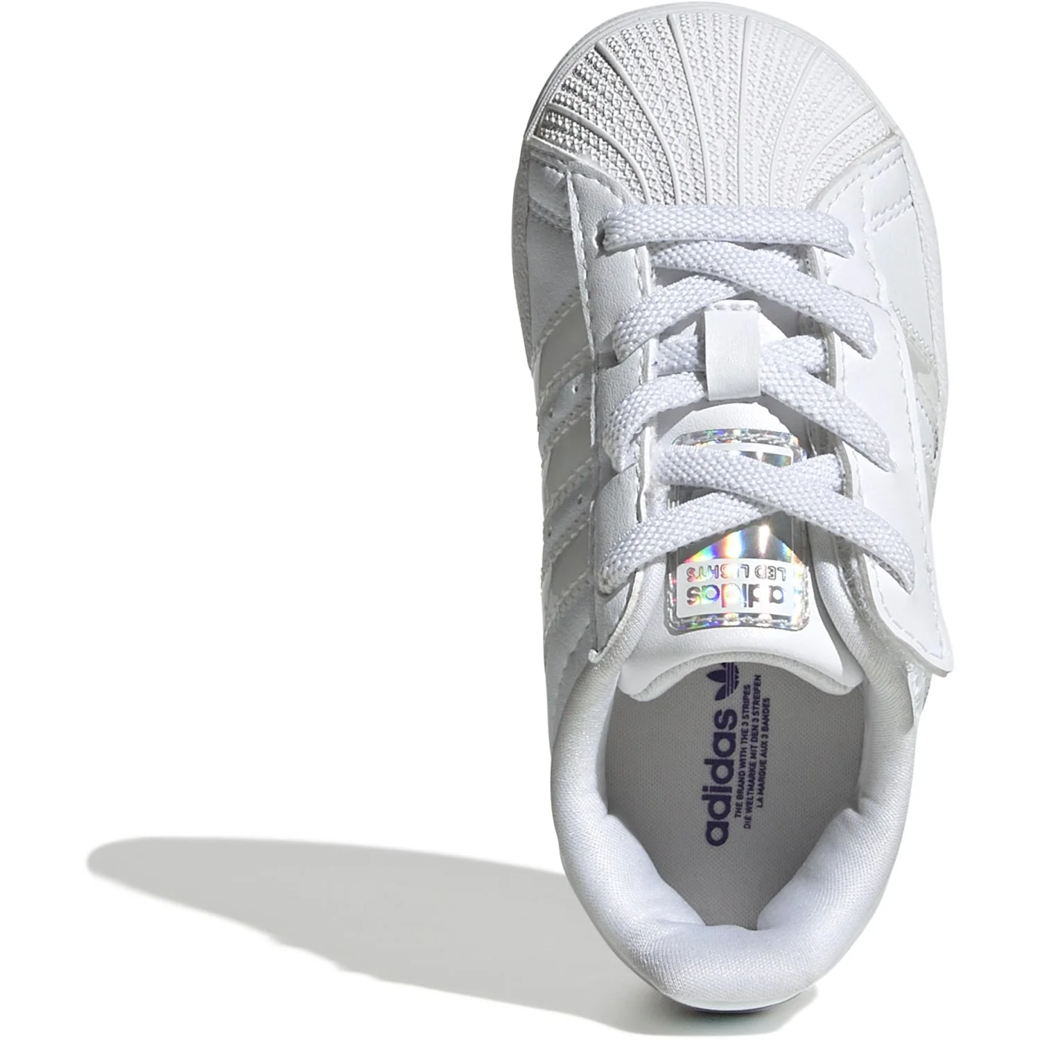 adidas Originals Ftwr White/Ftwr White/Ftwr White Superstar Led Lights Cf El I Sneakers - Image 10