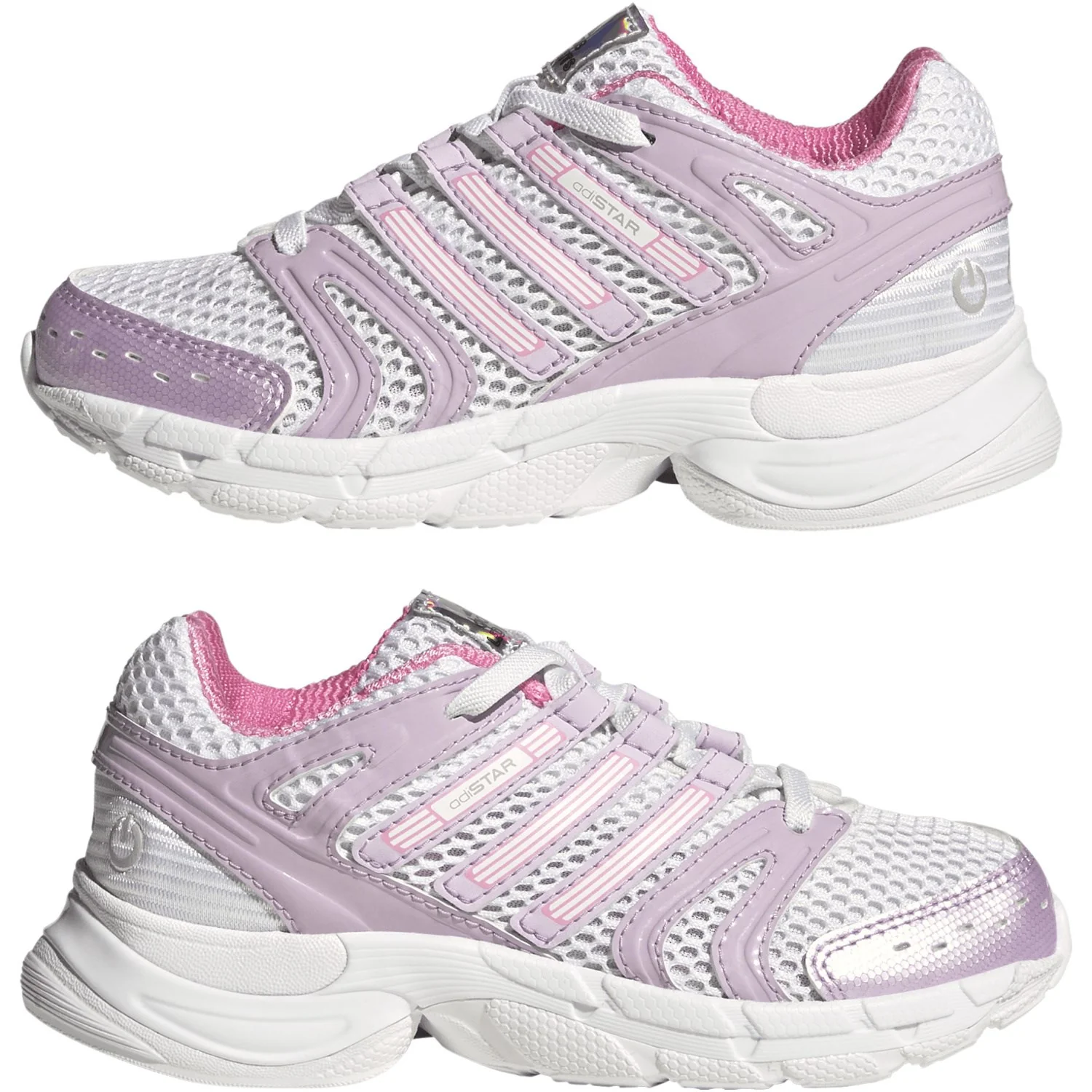 adidas Originals Ftwr White Ice Lavender Bliss Pink Adistar Control 5 Led El C Sneakers - Image 6
