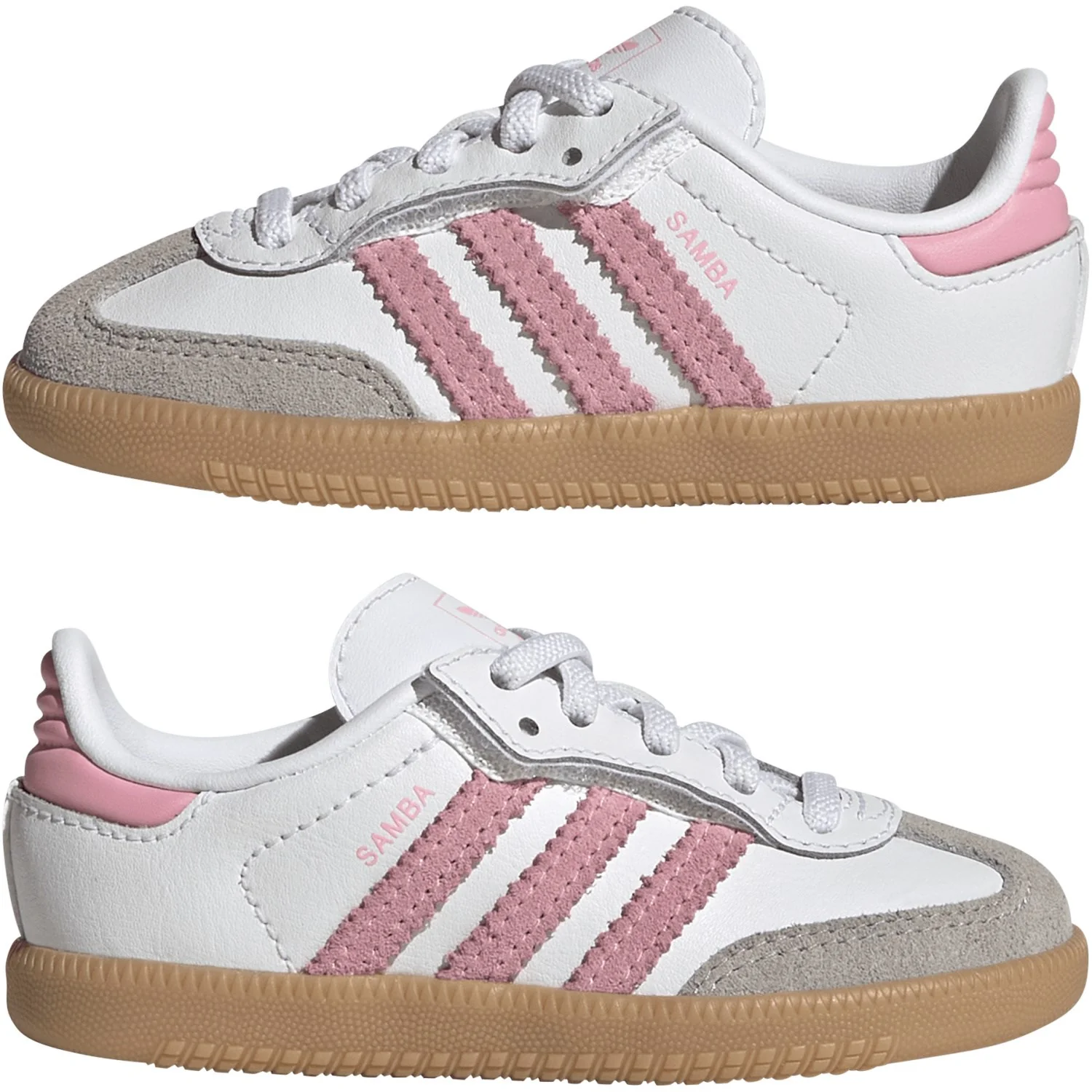 adidas Originals Ftwr White/Light Pink/Gum 3 Samba Og Cf El I Sneakers - Image 6