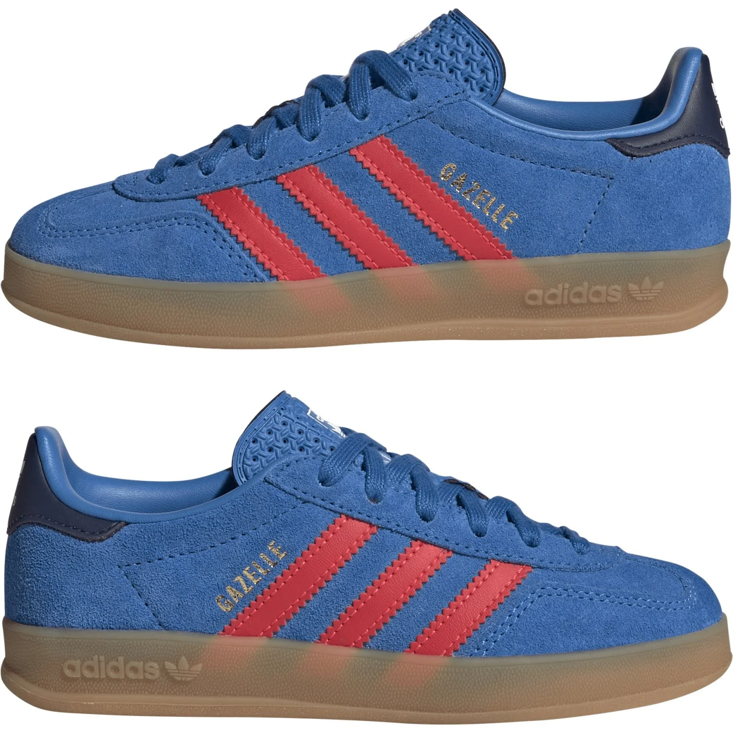 adidas Originals Lucid Ray Blue/Lucid Red/Gum 2 Gazelle Indoor C Sneakers - Image 5