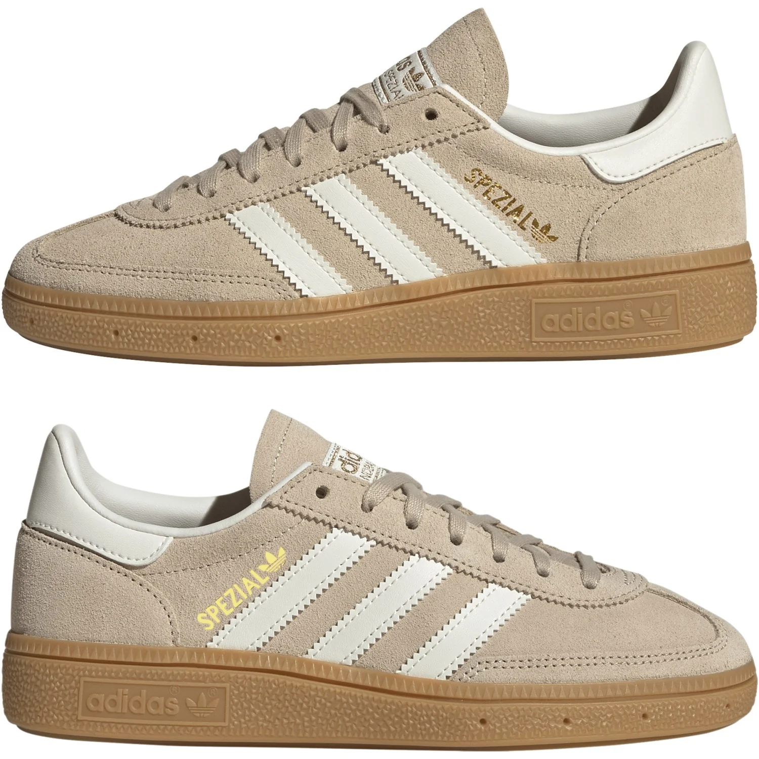adidas Originals Magic Beige/Off White/Gum 3 Handball Spezial J Sneakers - Image 5