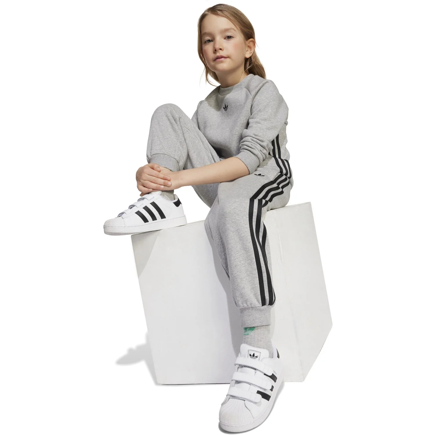 adidas Originals Medium Grey Heather/Black Sweat Sæt - Image 6