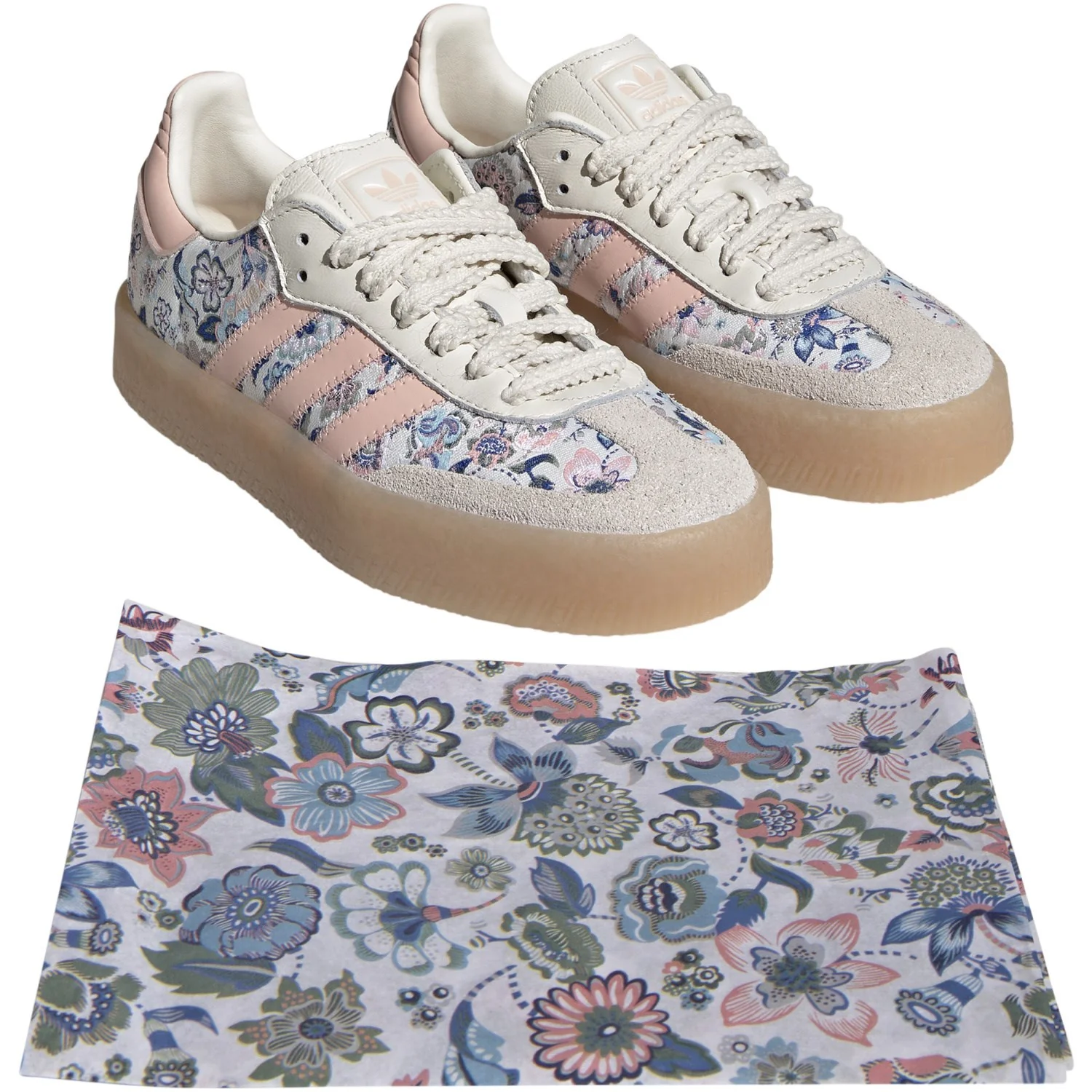 adidas Originals Off White/Blush Pink/Gum 3 Sambae J Sneakers - Image 5