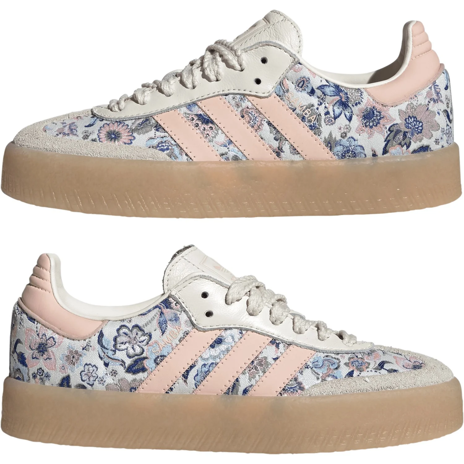 adidas Originals Off White/Blush Pink/Gum 3 Sambae J Sneakers - Image 6