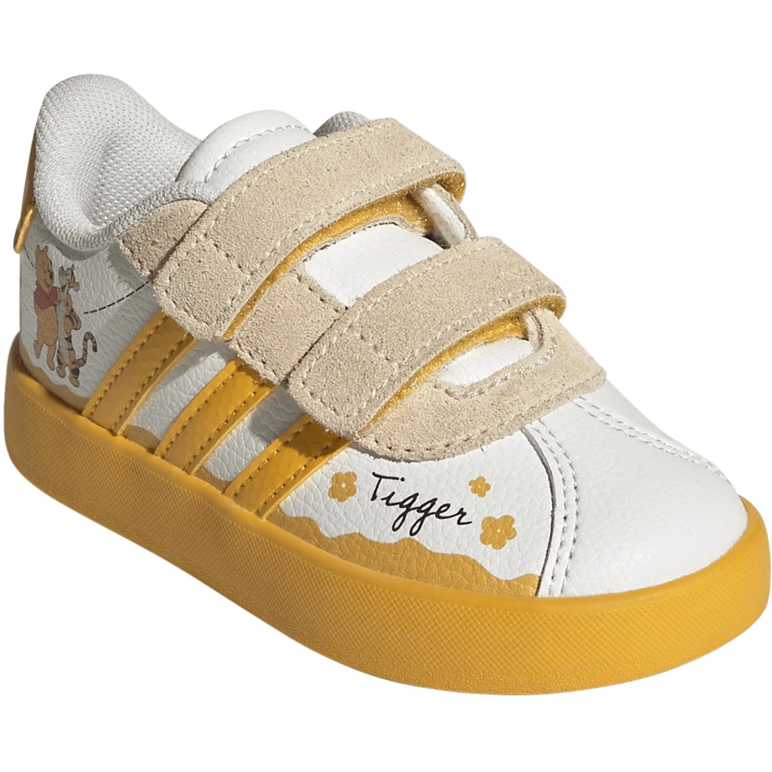 adidas Originals Off White Crew Yellow Core Black Vl Court Winnie Cf I Sneakers - Image 2