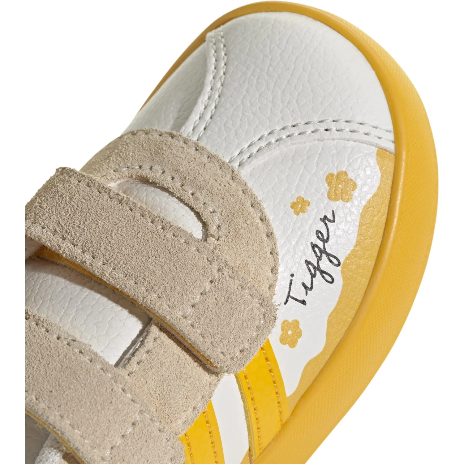 adidas Originals Off White Crew Yellow Core Black Vl Court Winnie Cf I Sneakers - Image 3