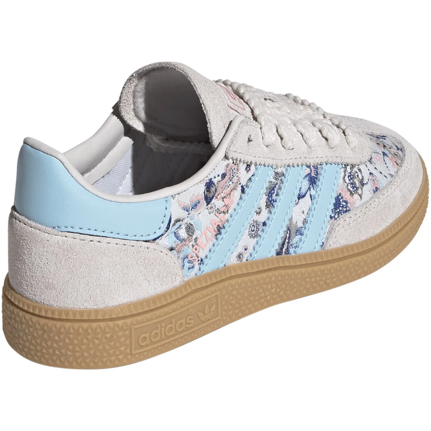 adidas Originals Off White/Icey Blue/Gum 3 Handball Spezial C Sneakers - Image 8