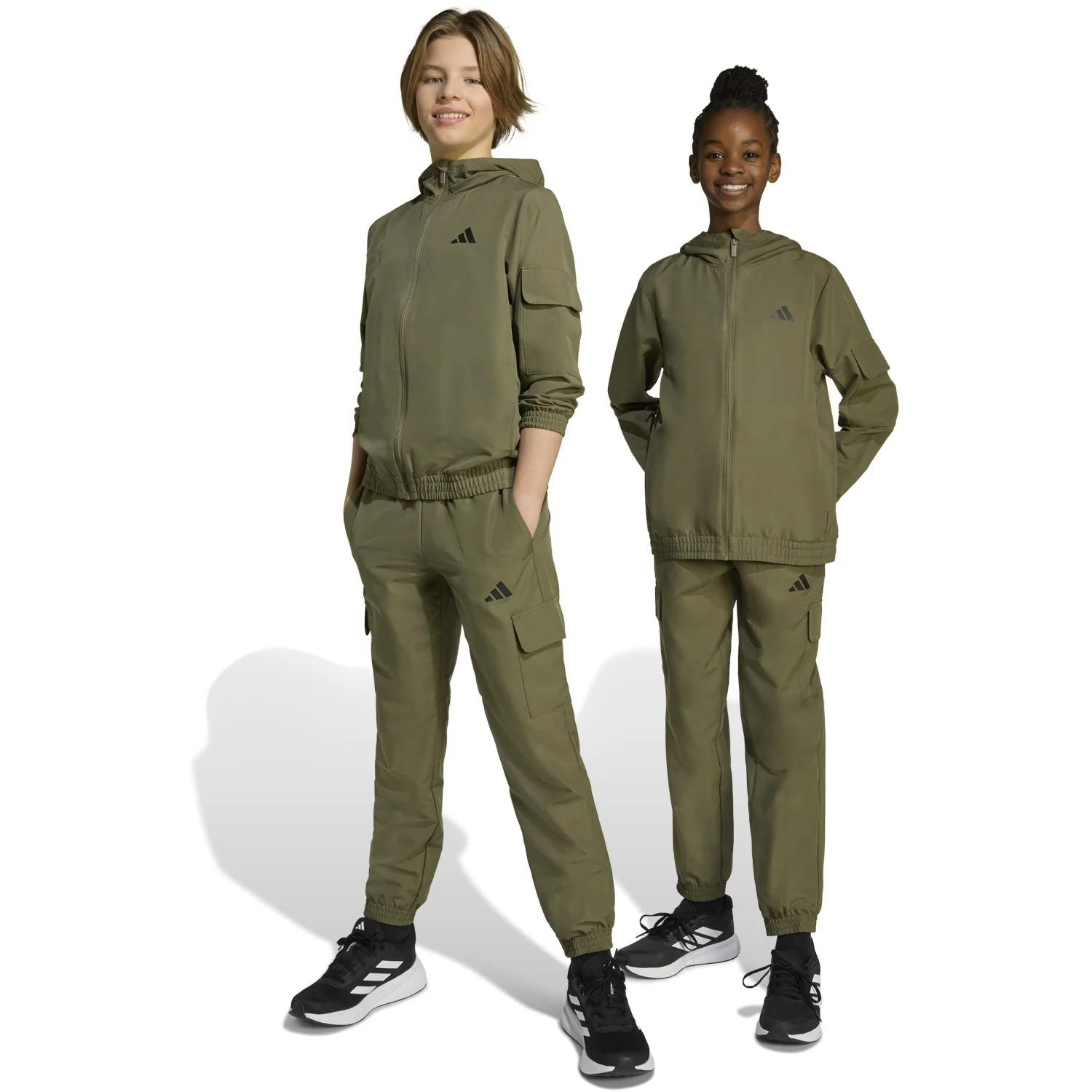 adidas Originals Olive Strata/White J Wv Cargo Tracksuit - Image 8