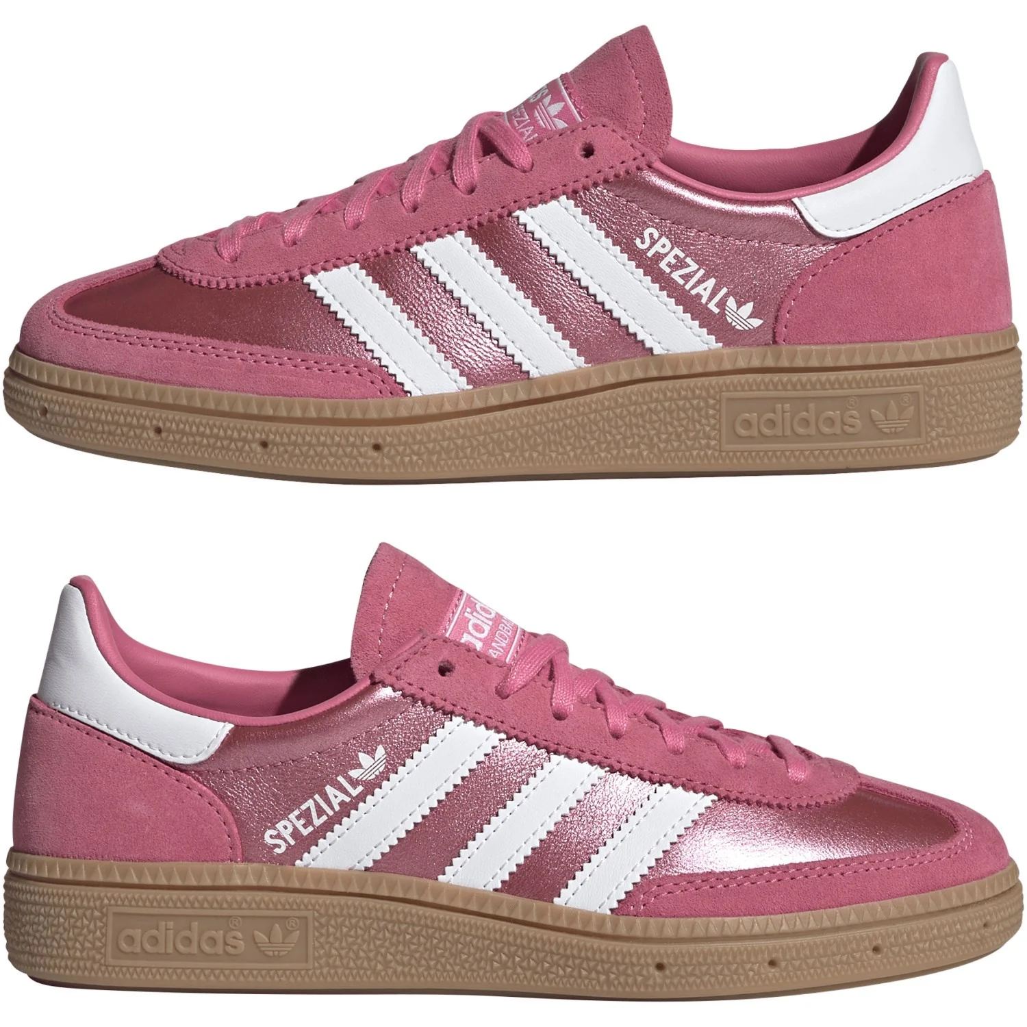 adidas Originals Pink Fusion Ftwr White Gum4 Handball Spezial J Sneakers - Image 5