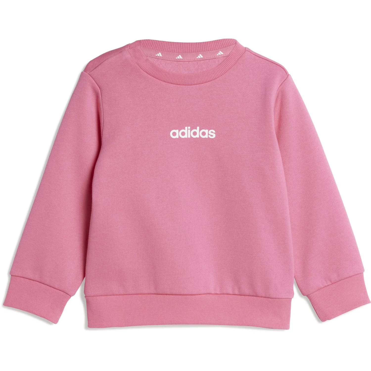adidas Originals Pink Fusion/White I Lin Fl Jog Sweat Sæt - Image 2