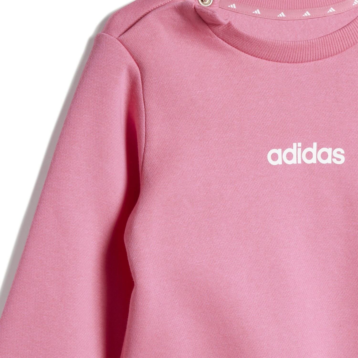 adidas Originals Pink Fusion/White I Lin Fl Jog Sweat Sæt - Image 3