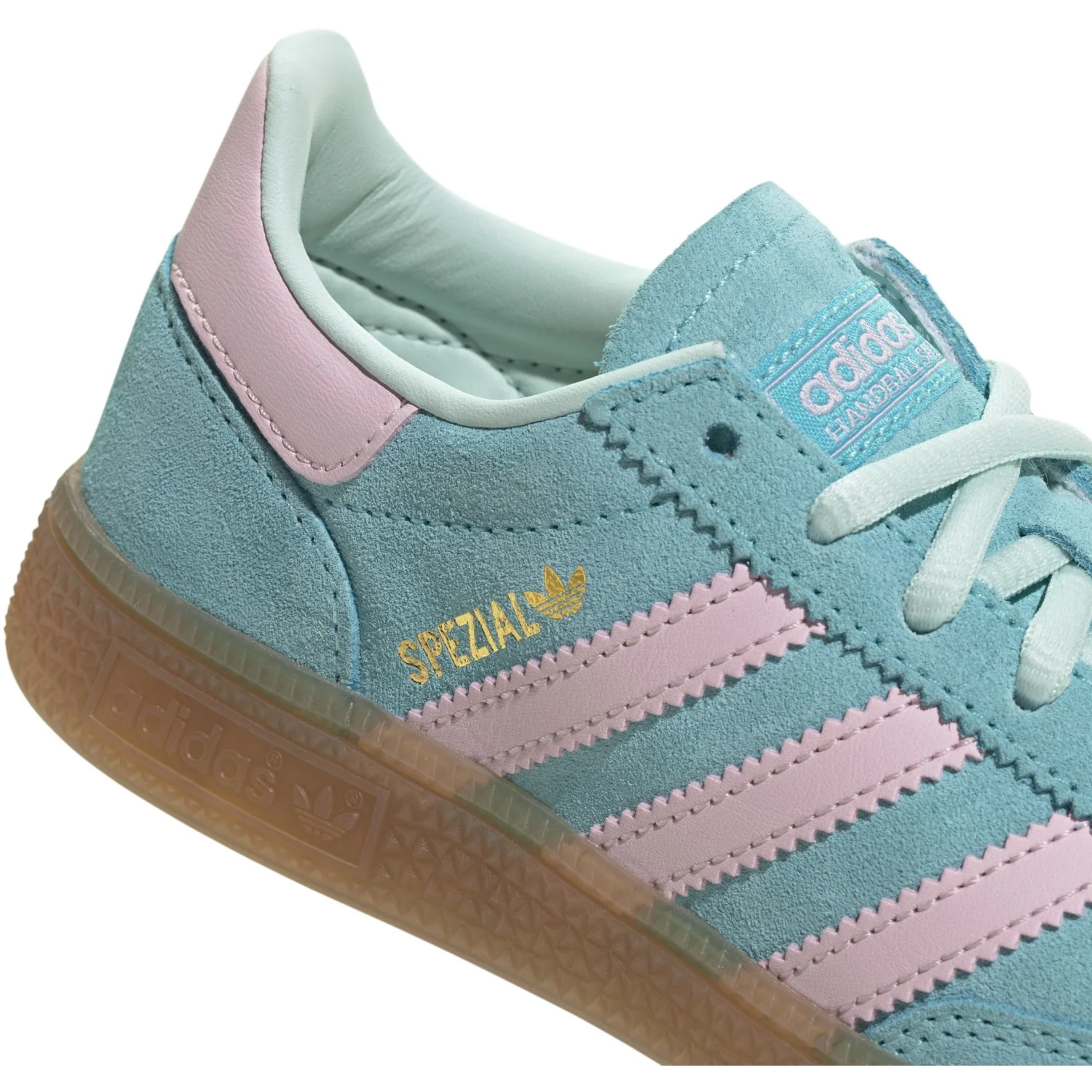 adidas Originals Pulse Aqua/Clear Pink/Gum5 Handball Spezial C Sneakers - Image 4