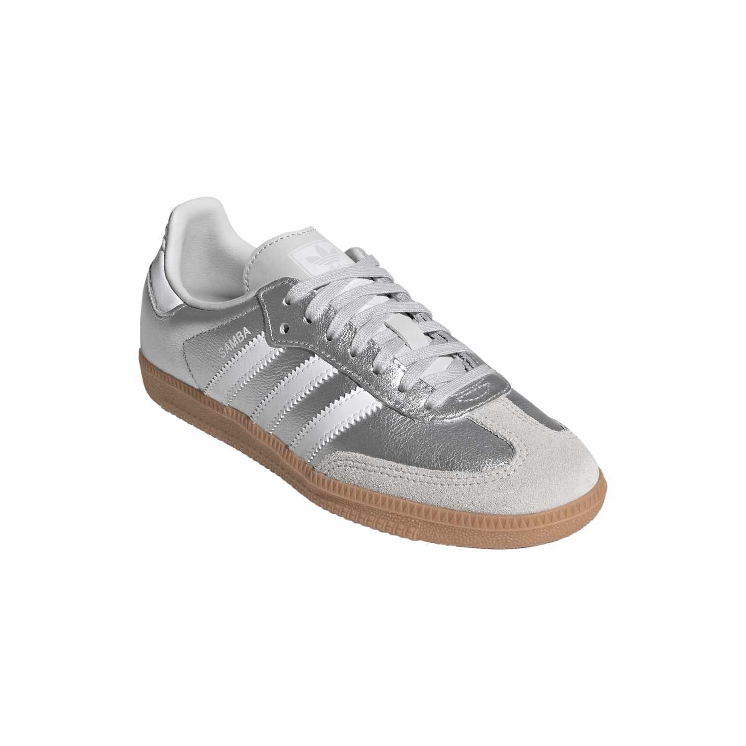 adidas Originals Silver Met. Ftwr White Gum 2 Samba Og J Sneakers - Image 4