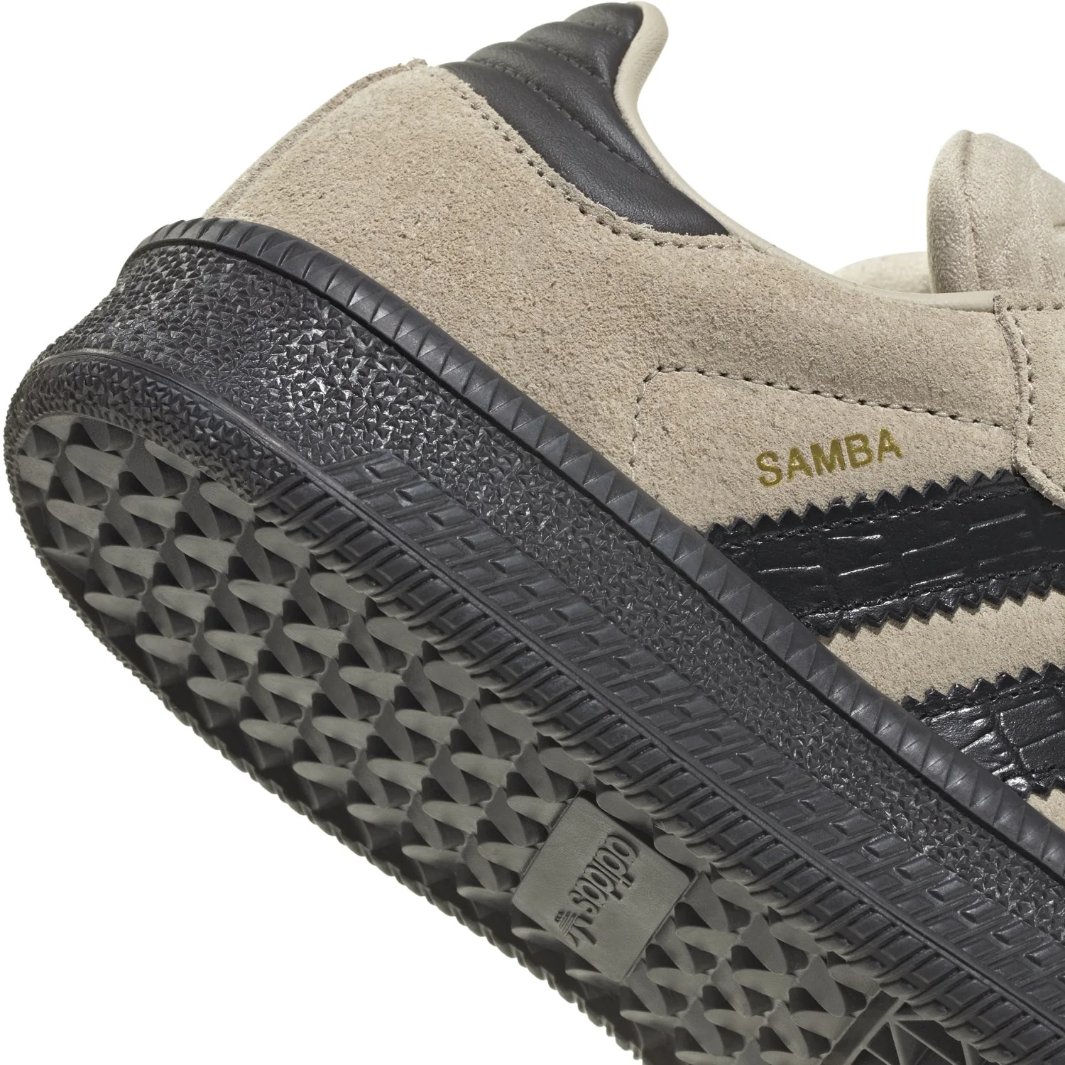 adidas Originals Stone Khaki/Core Black/Utility Black Samba Xlg J Sneakers - Image 4