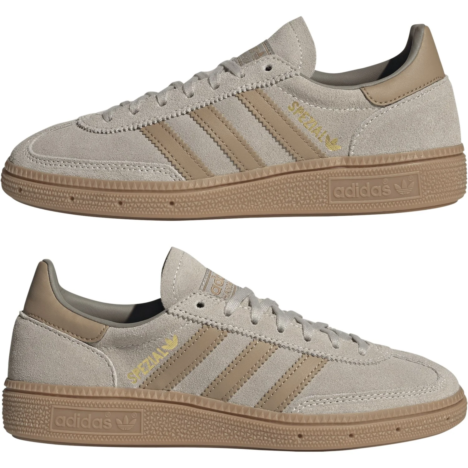 adidas Originals Wonder Beige/Cardboard/Gum4 Handball Spezial J Sneakers - Image 5