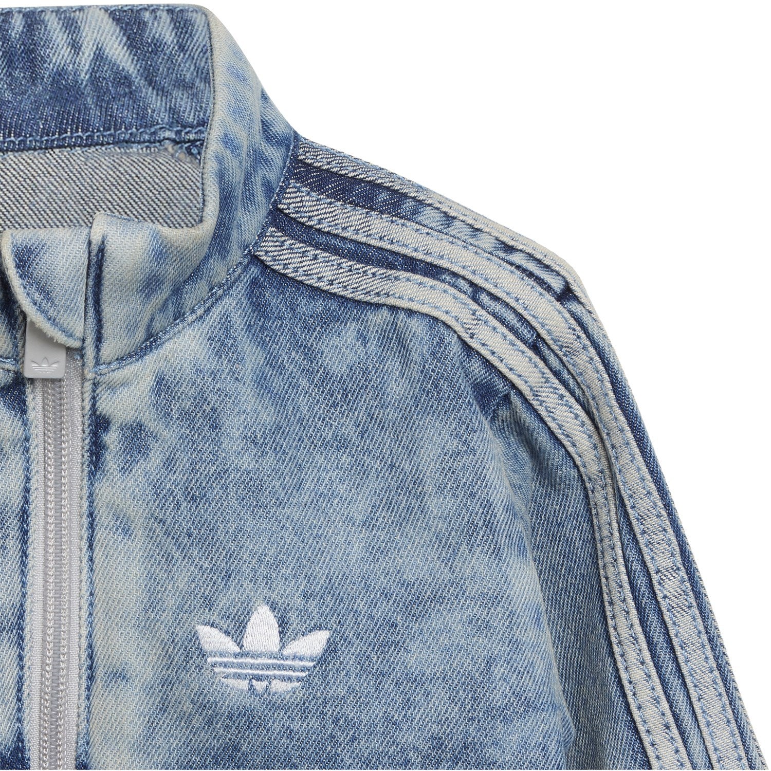 adidas Originals Worn Blue Denim Firebird Den Tt Jakke - Image 2