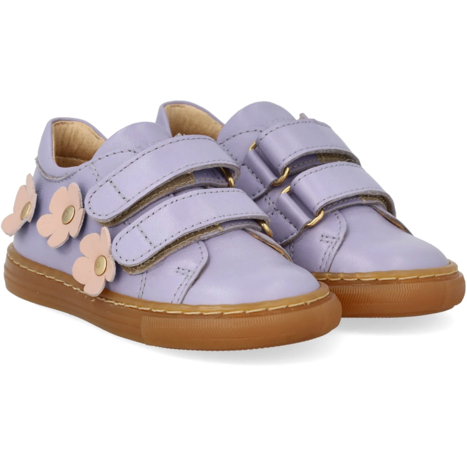 Angulus Amethyst/Rosebud Begynder Sneaker Med Blomsterapplikationer