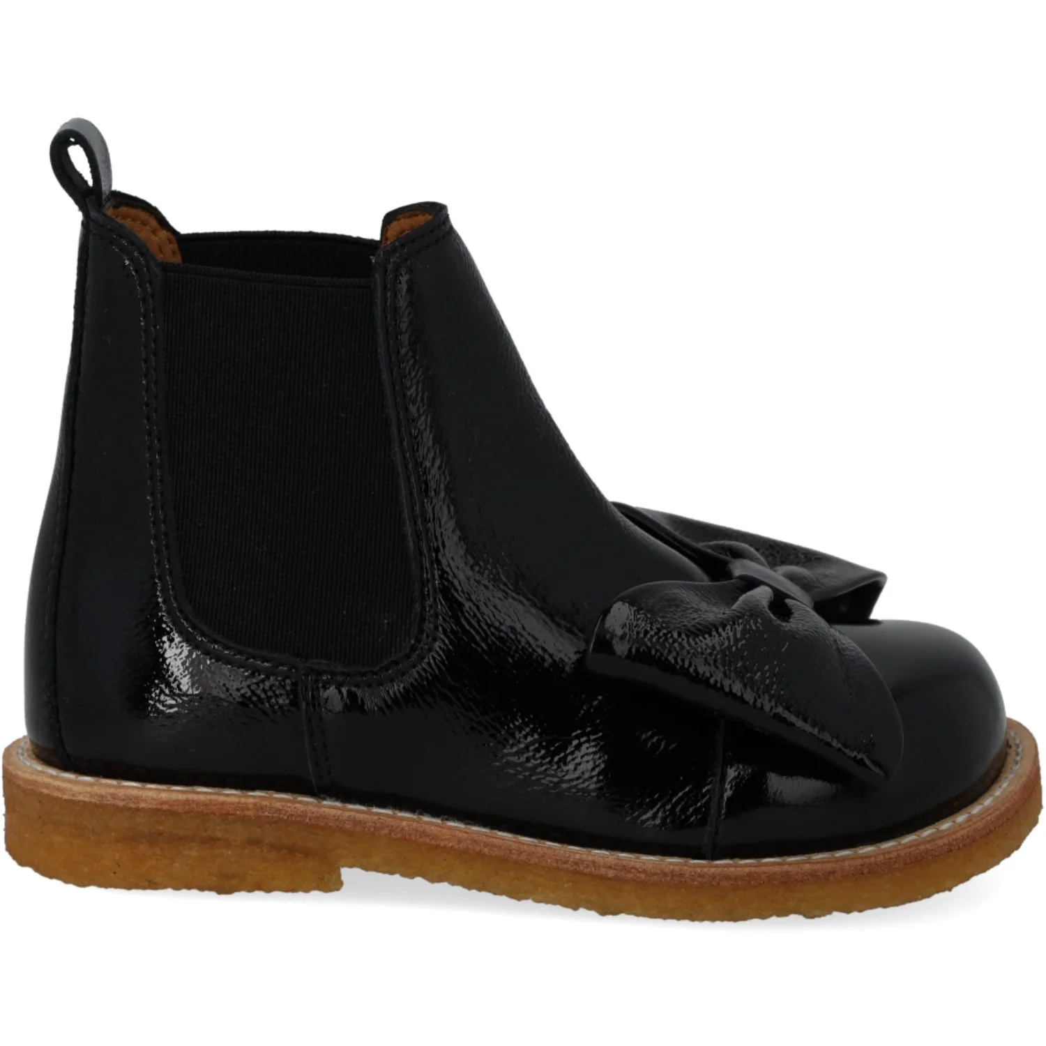 Angulus Black/Black Chelsea Støvle Med Sløjfe - Image 3
