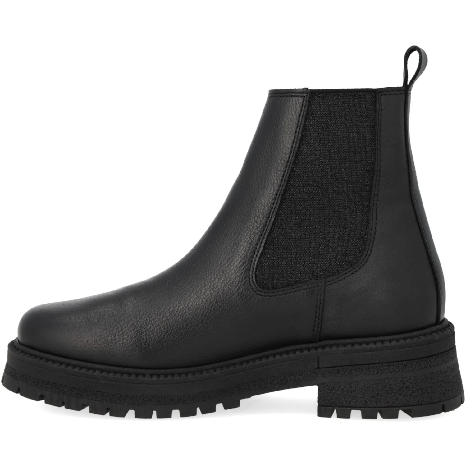 Angulus Black/Black Glitter Elastic Chelsea Støvle Med Elastik På Tracksål - Image 2