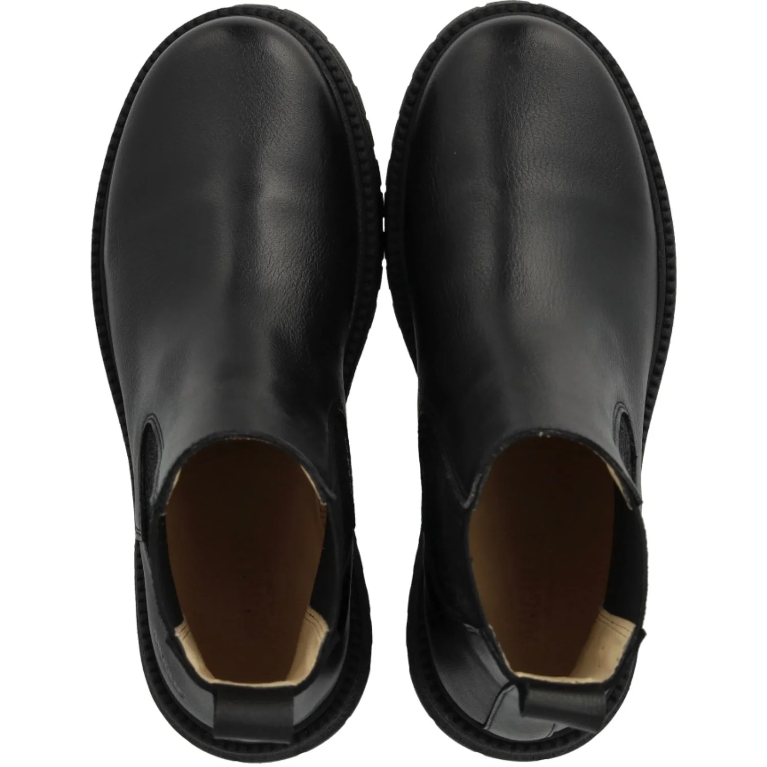 Angulus Black/Black Glitter Elastic Chelsea Støvle Med Elastik På Tracksål - Image 4