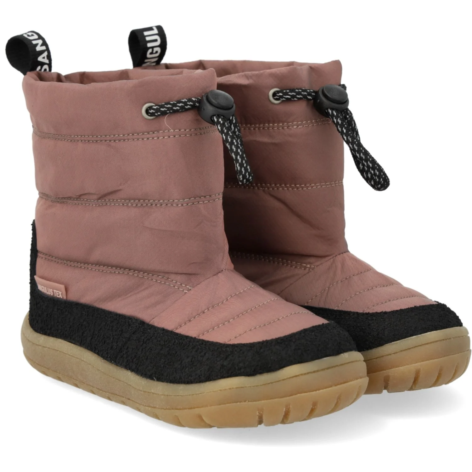 Angulus Black/Dusty Rouge Let Og Fleksibel TEX-vinterstøvle I Nylon