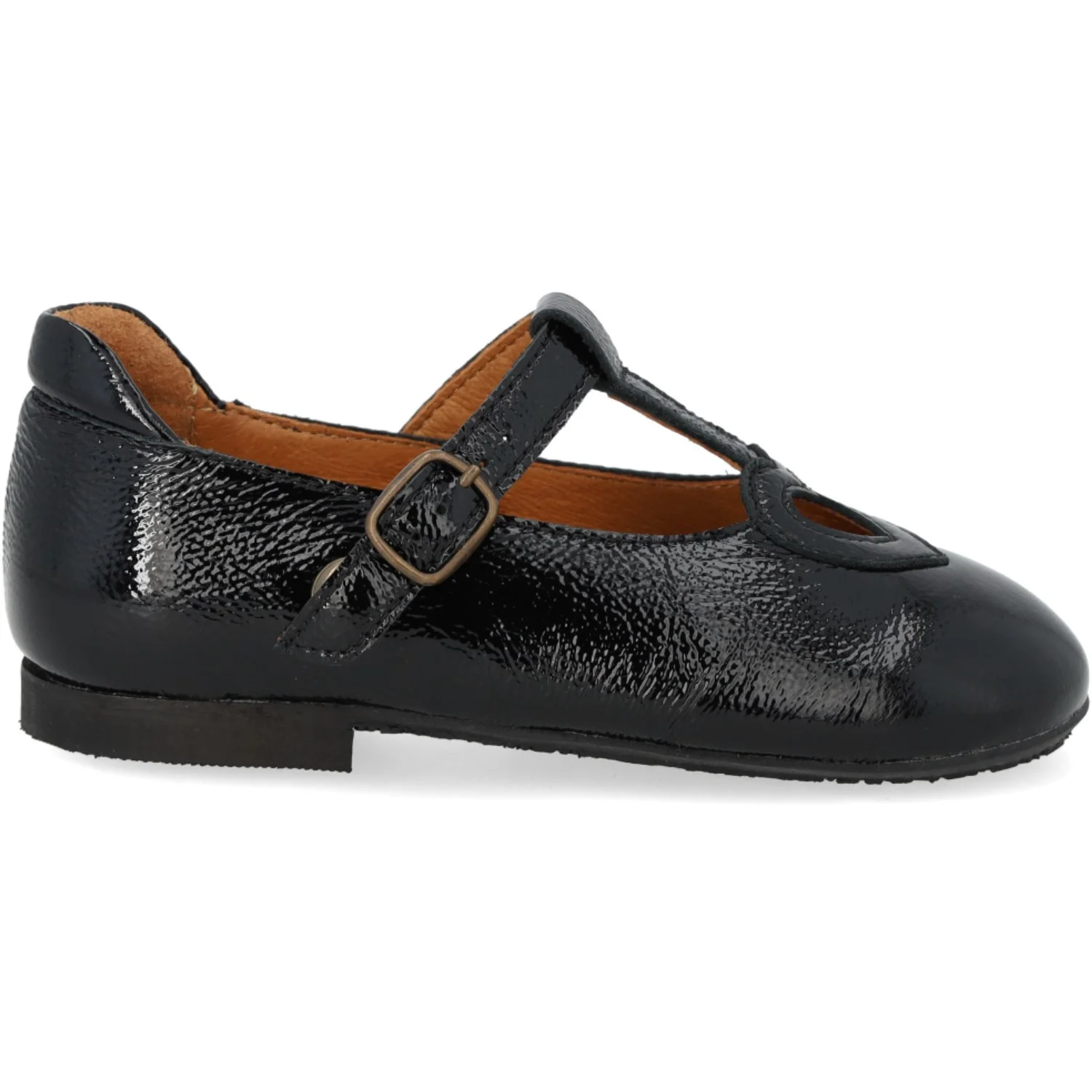 Angulus Black T-Bar Ballerina Med Cut-Out Hjerte - Image 3