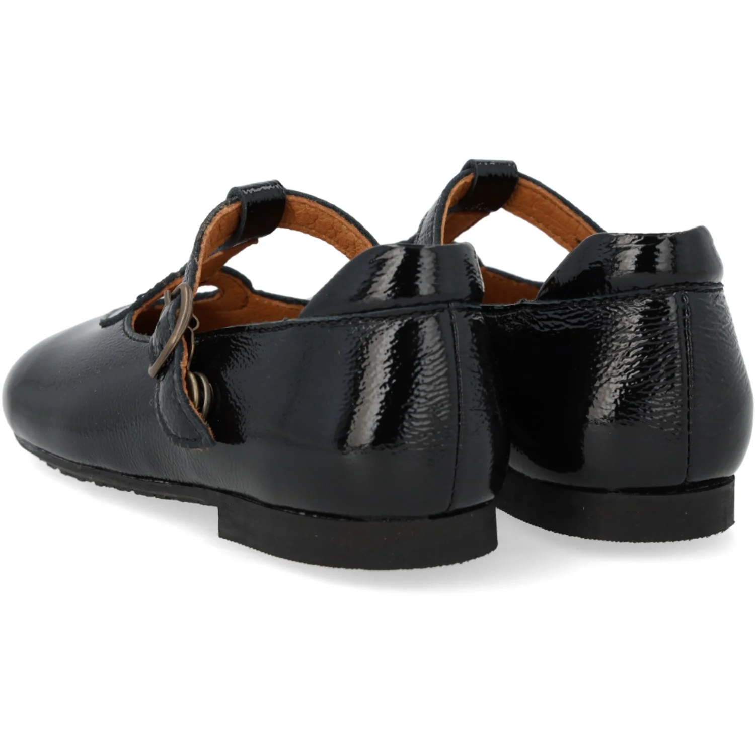 Angulus Black T-Bar Ballerina Med Cut-Out Hjerte - Image 6
