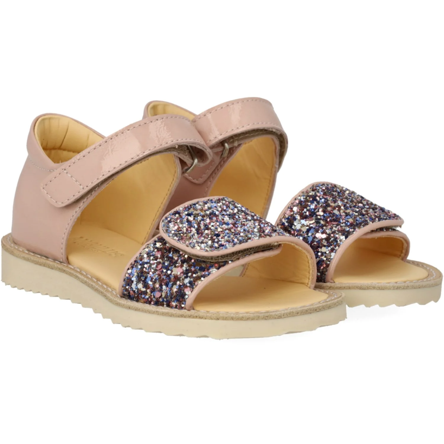 Angulus Rosebud/Pastel Multi Glitter Laksandal Med Funklende Glitterdetalje