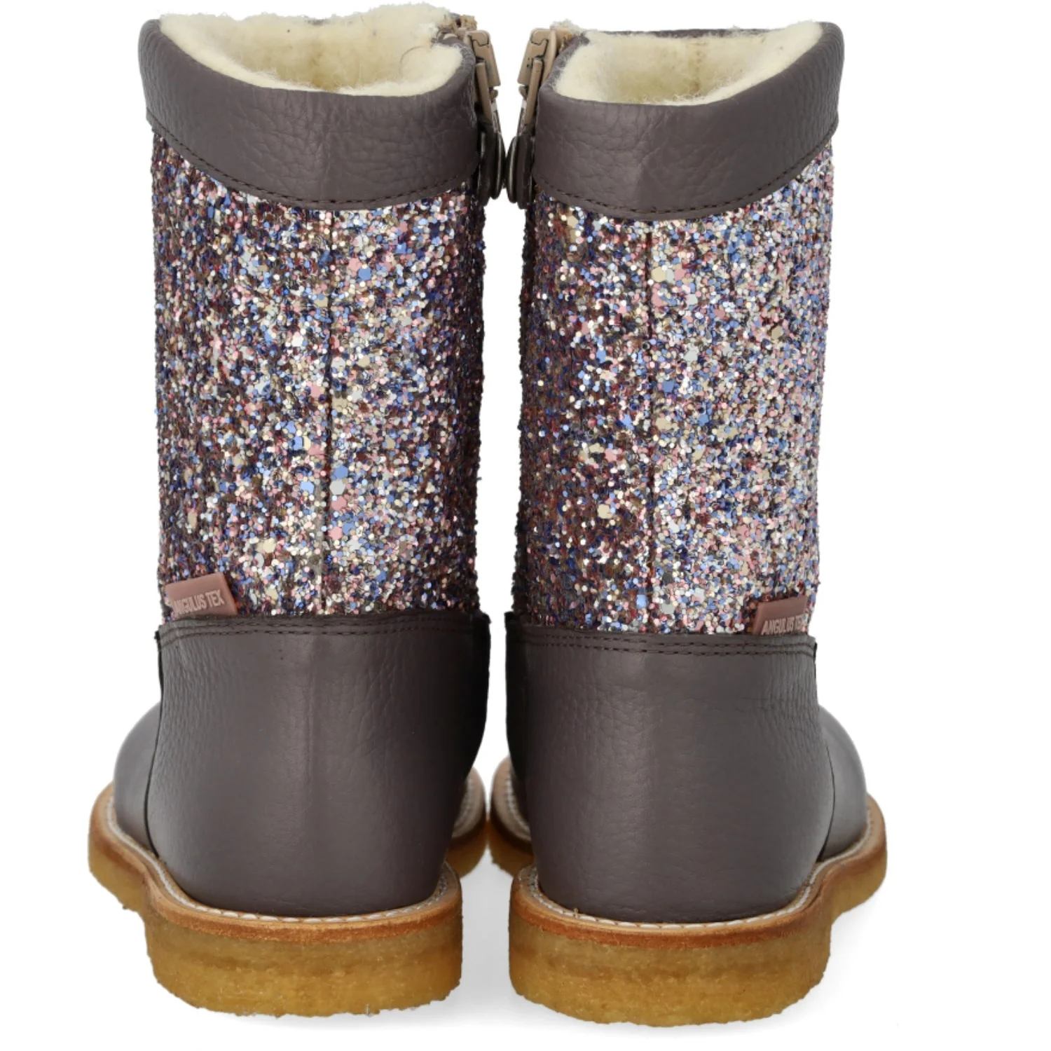 Angulus Lavender/Pastel Multi Glitter TEX Støvle Med Glitter Og Lynlås - Image 4