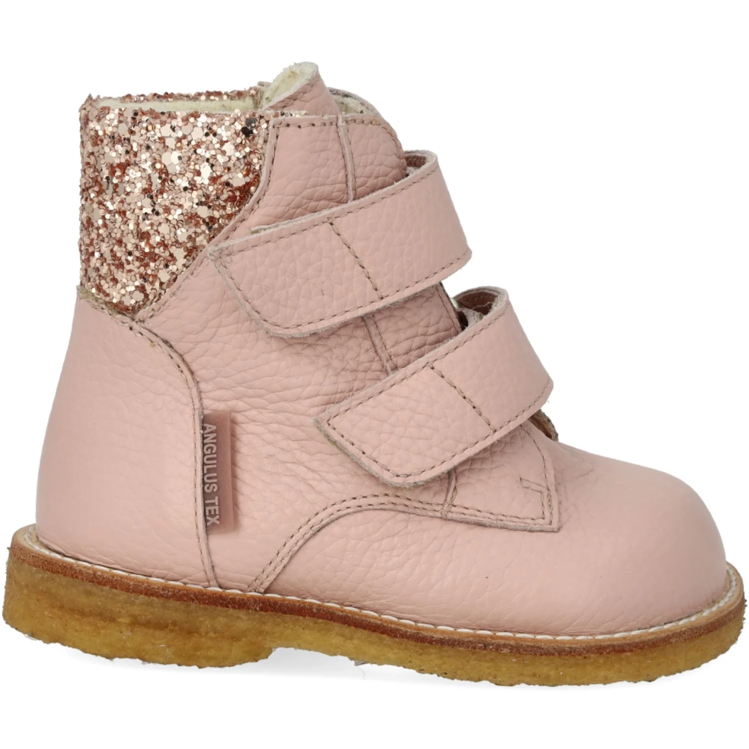 Angulus Rosebud/Maple Glitter TEX-støvle Med Glitter Og Velcrolukning - Image 5