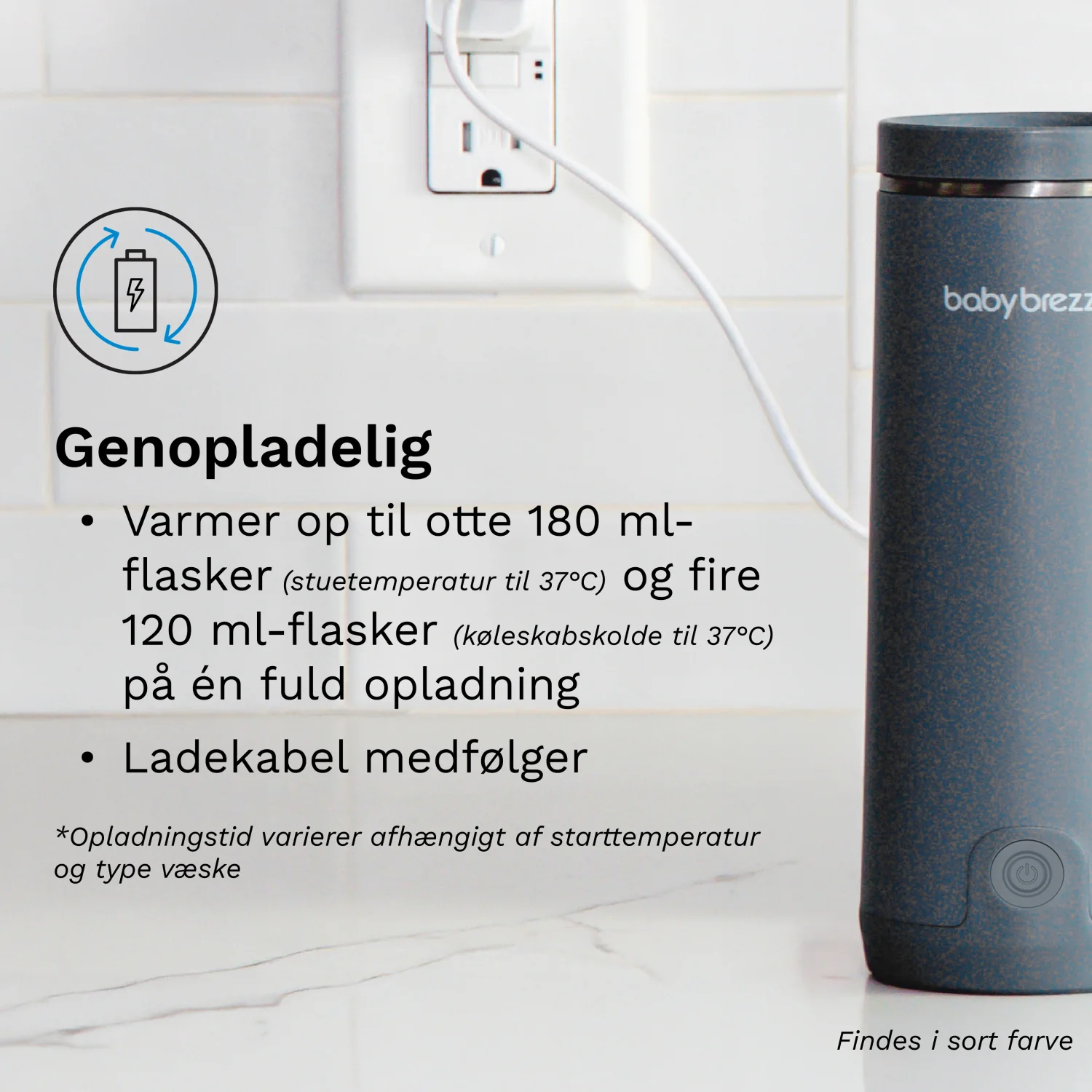 Baby Brezza Black Superfast Portable Flaskevarmer - Image 11